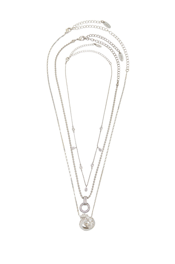 Dainty Crystal Trio Necklace Set Second