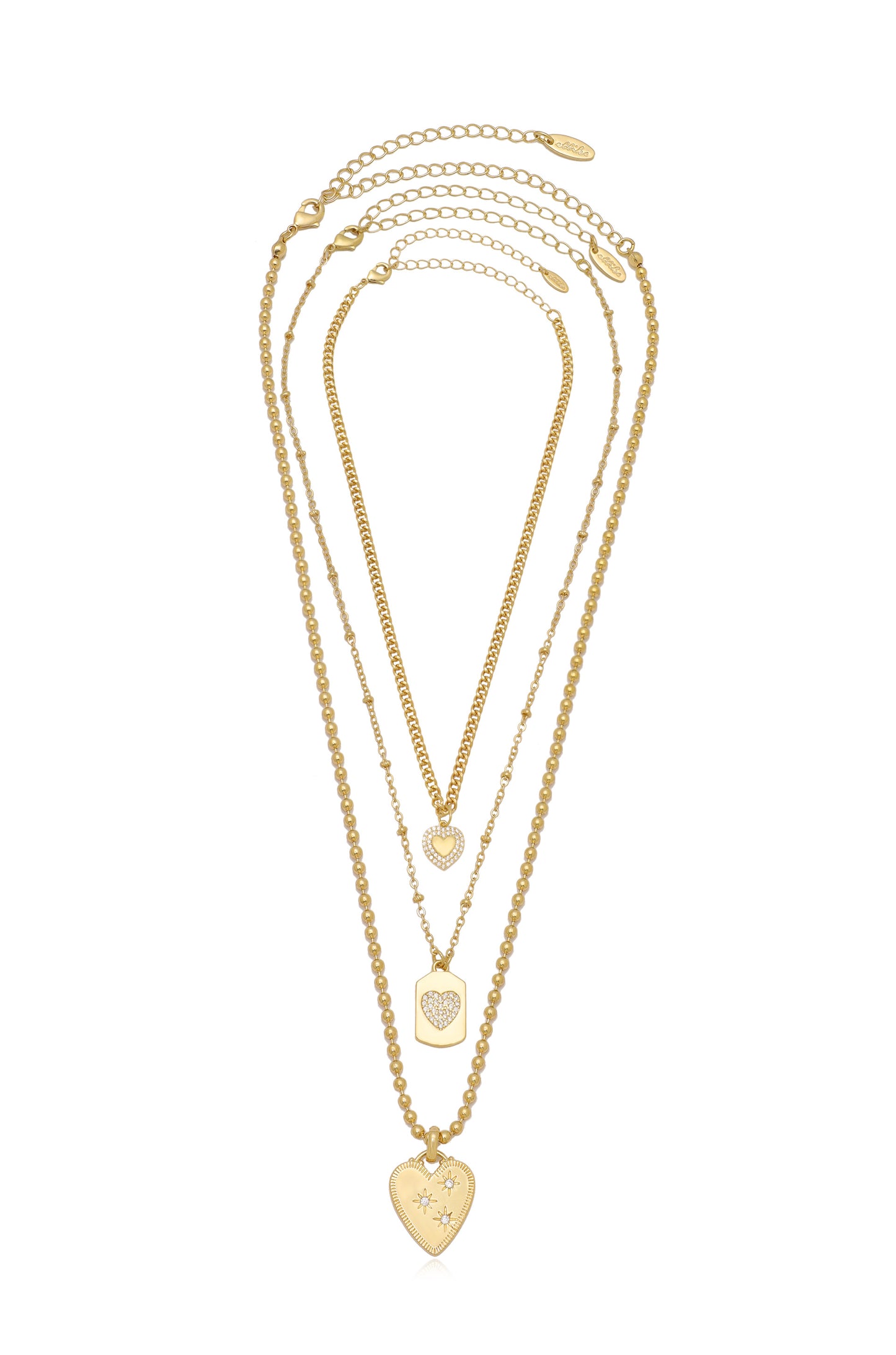 Love to Love 18k Gold Plated Necklace Set