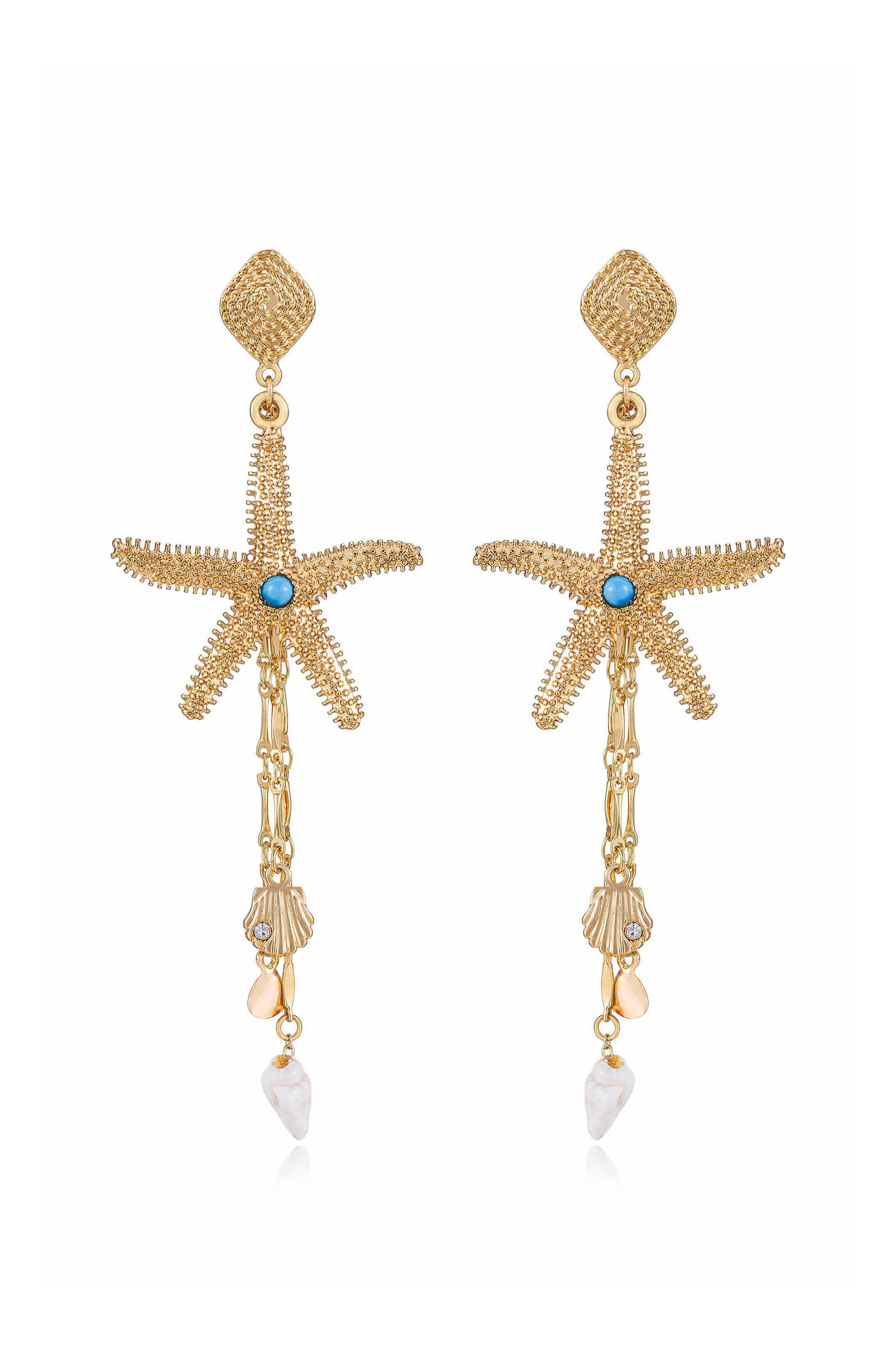 Starfish Seeker Drop Earrings