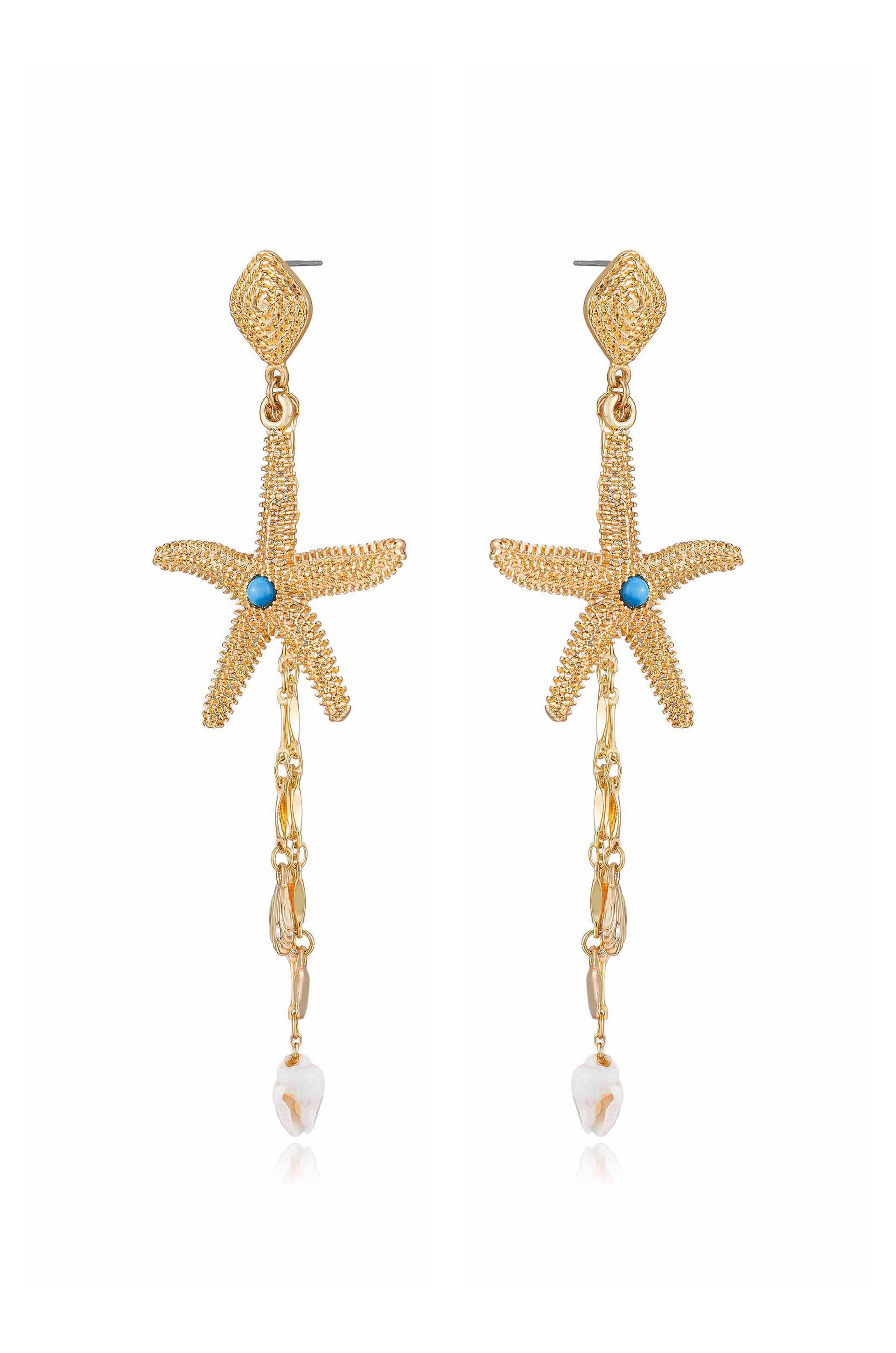 Starfish Seeker Drop Earrings side