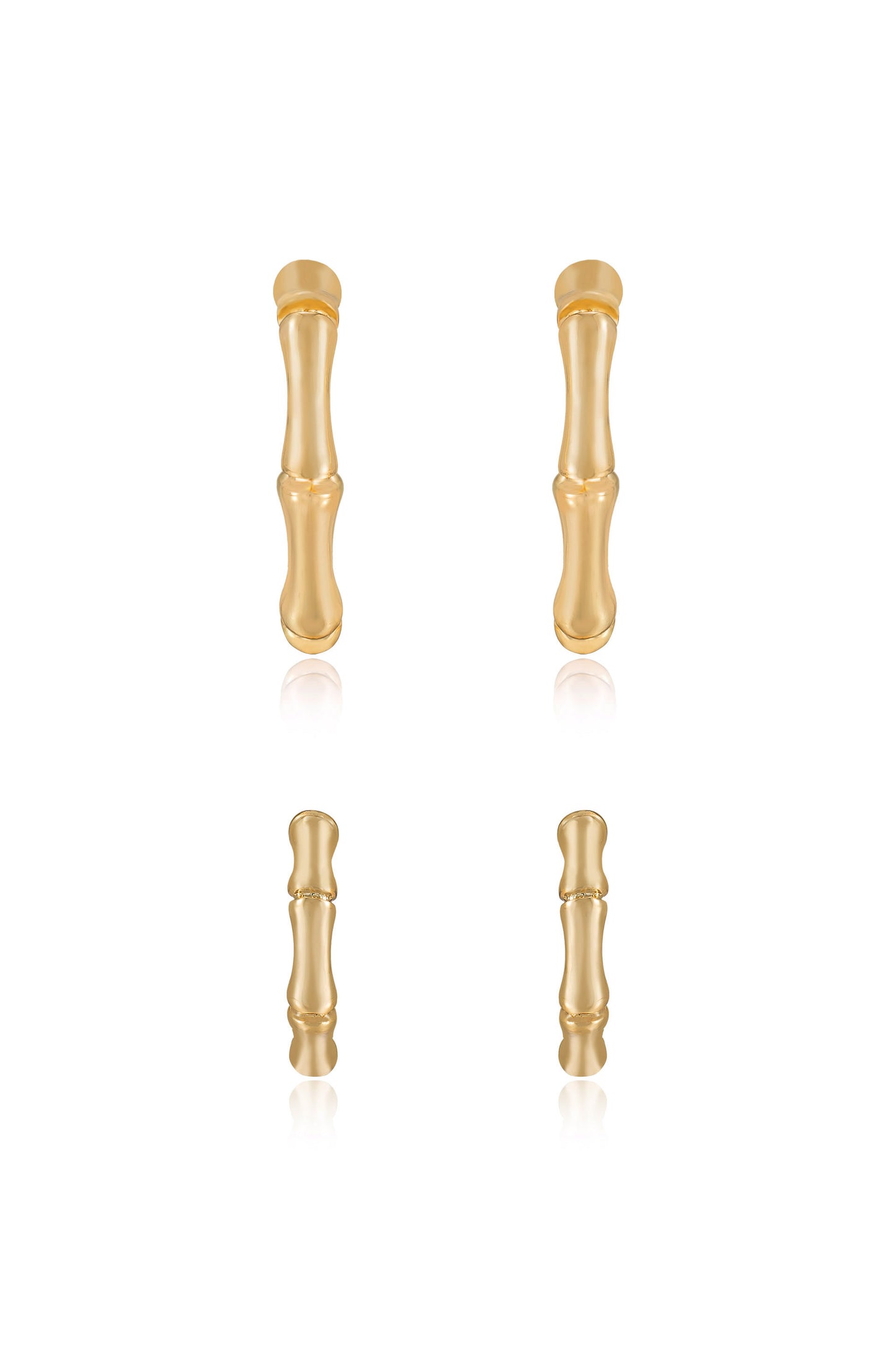 Golden Reign Hoop Earring Set front