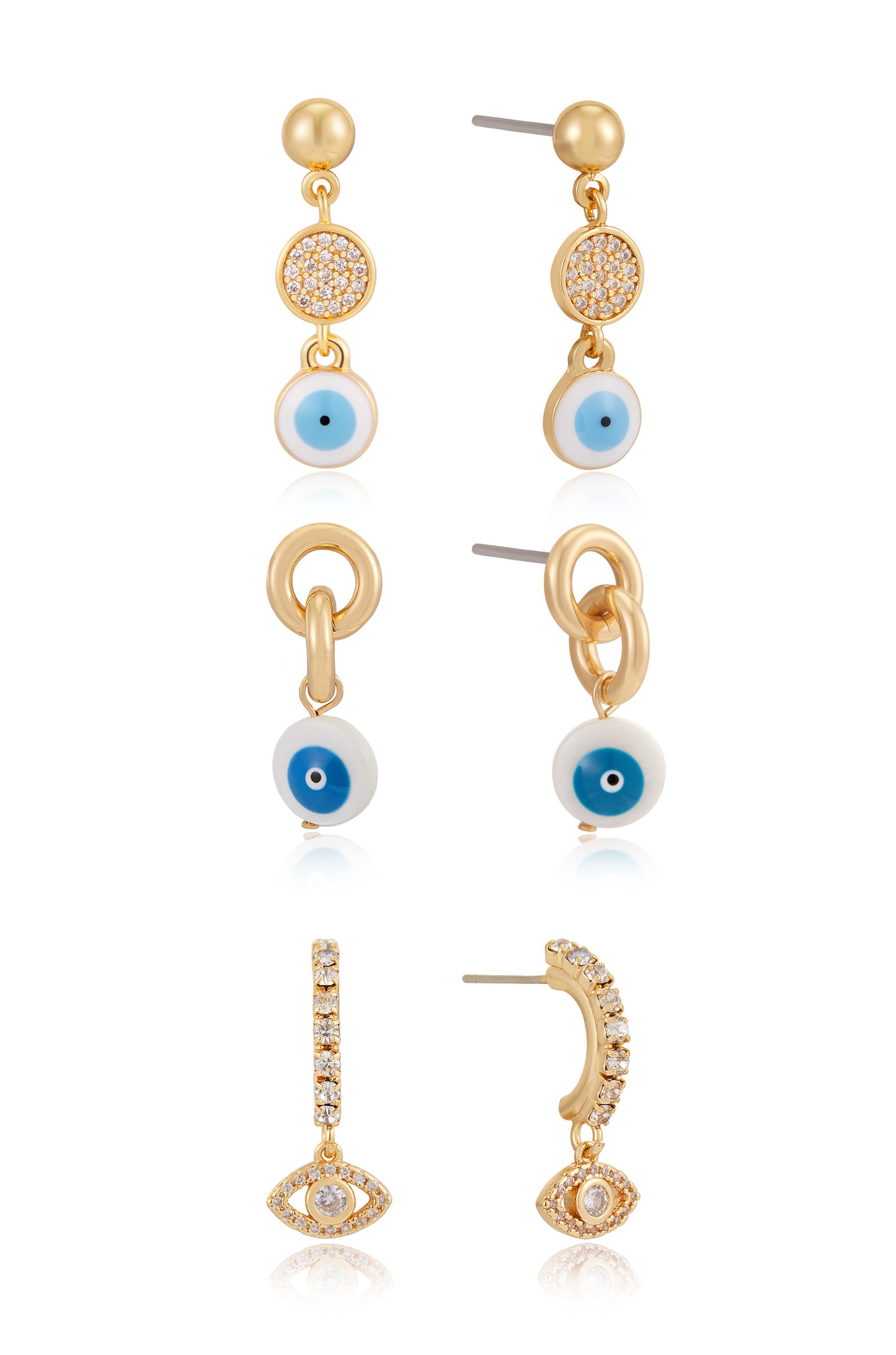 All Eyes on You 18k Gold Plated Earring Set