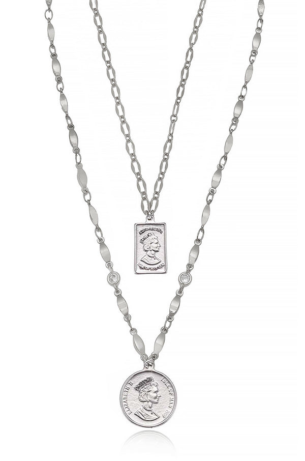 Medallions of Mine Layered Coin Necklace Set