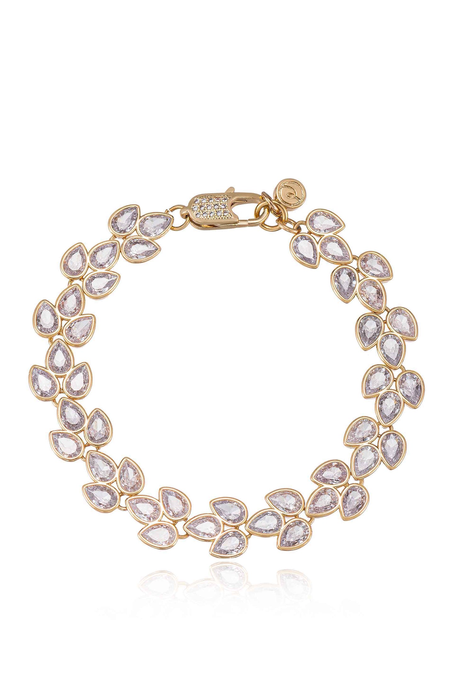 It's Your Moment Bezel Crystal 18k Gold Plated Bracelet