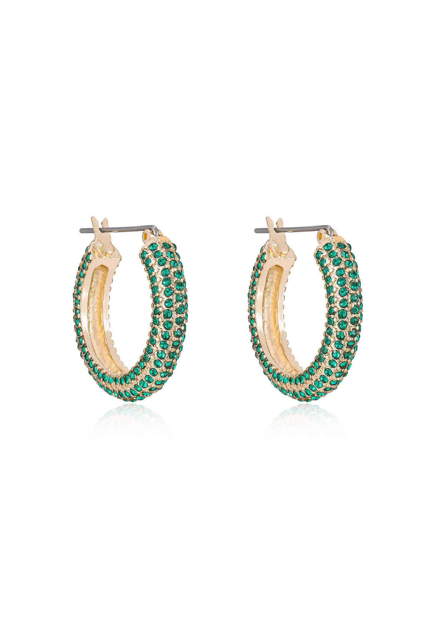 Sparkle Bits Mini Crystal 18k Gold Plated Hoops