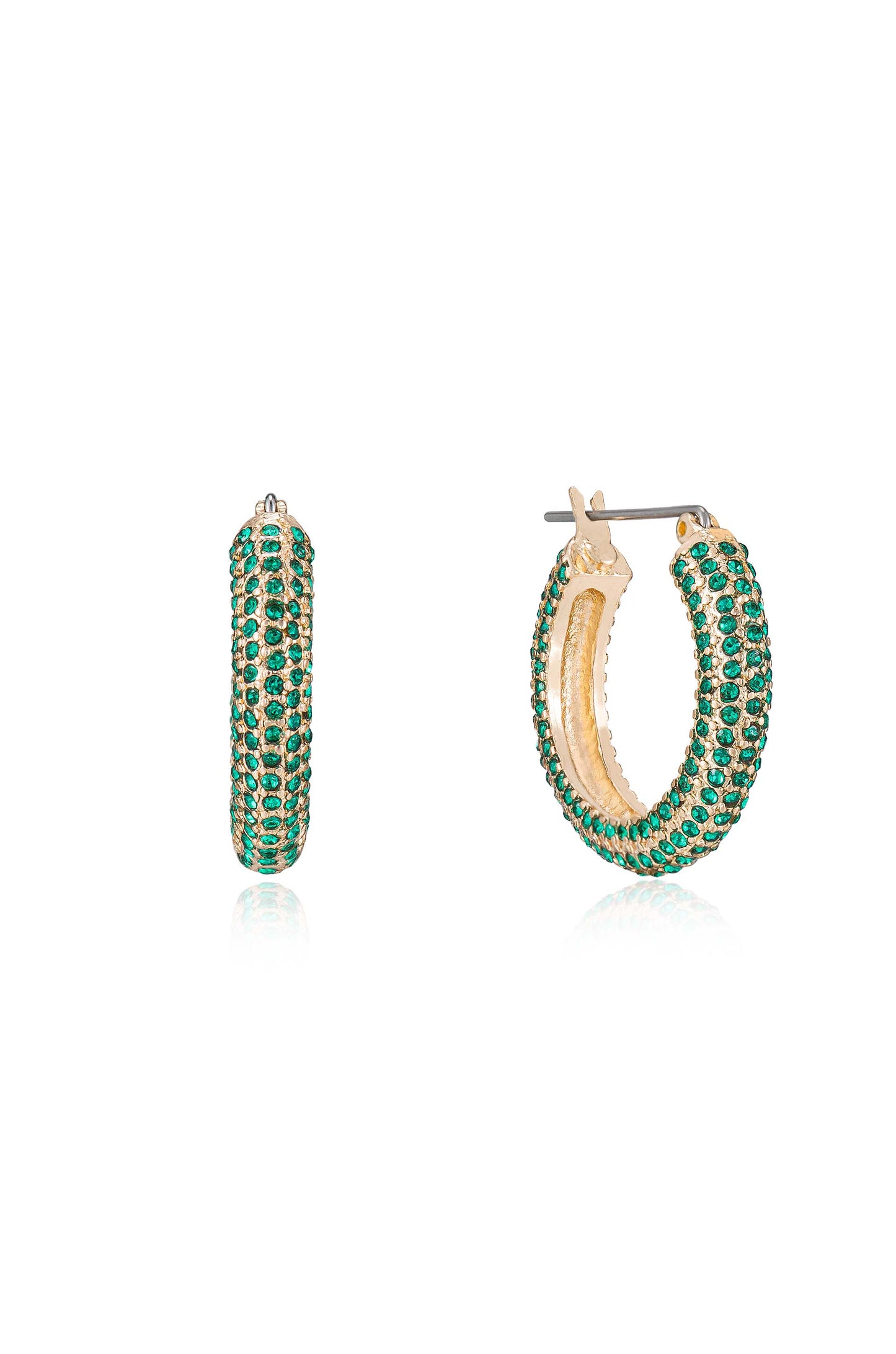 Sparkle Bits Mini Crystal 18k Gold Plated Hoops