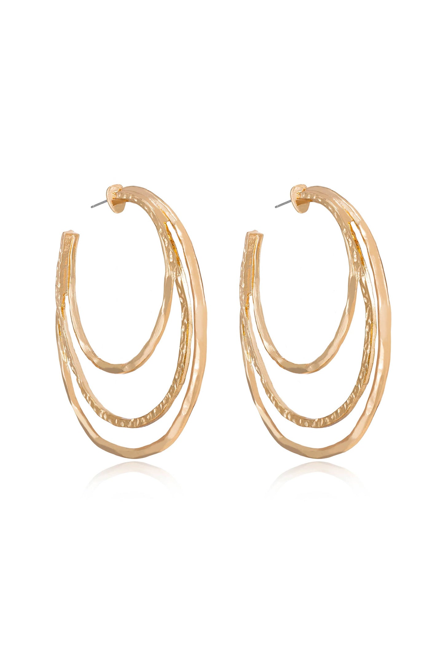 Handworked Hoop Earrings side