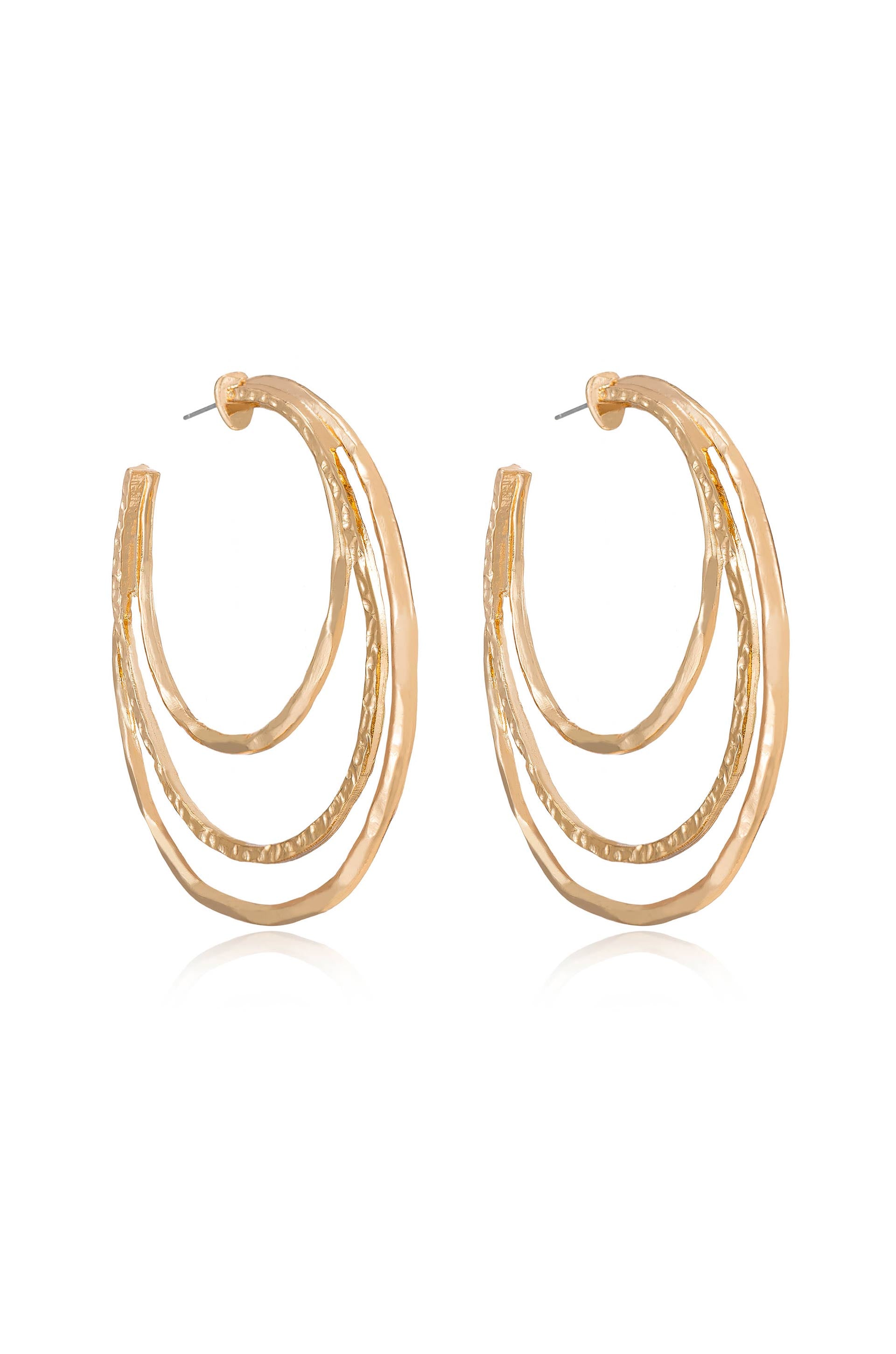 Handworked Hoop Earrings side