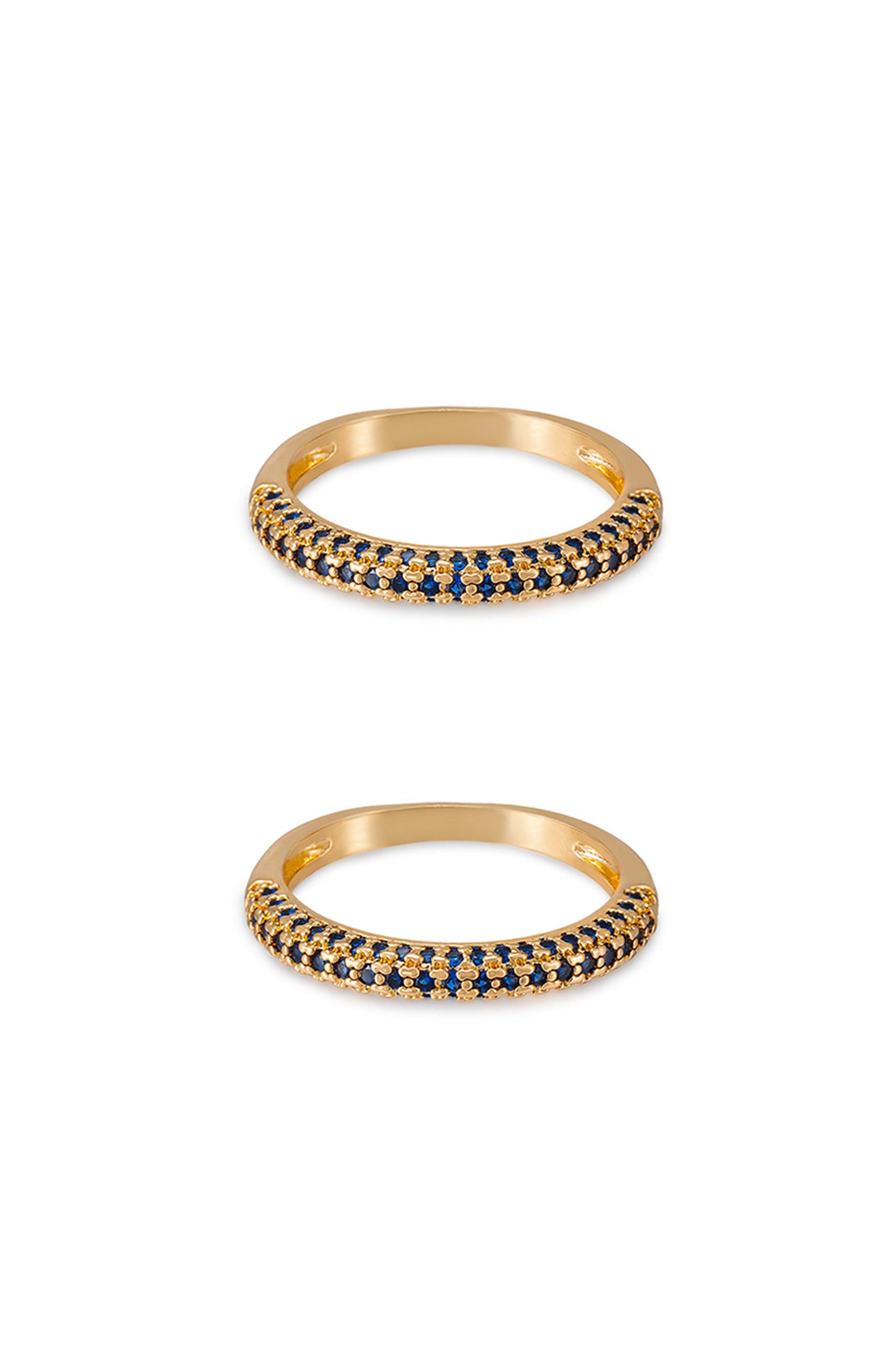 Simple Sparkle Band Ring Set