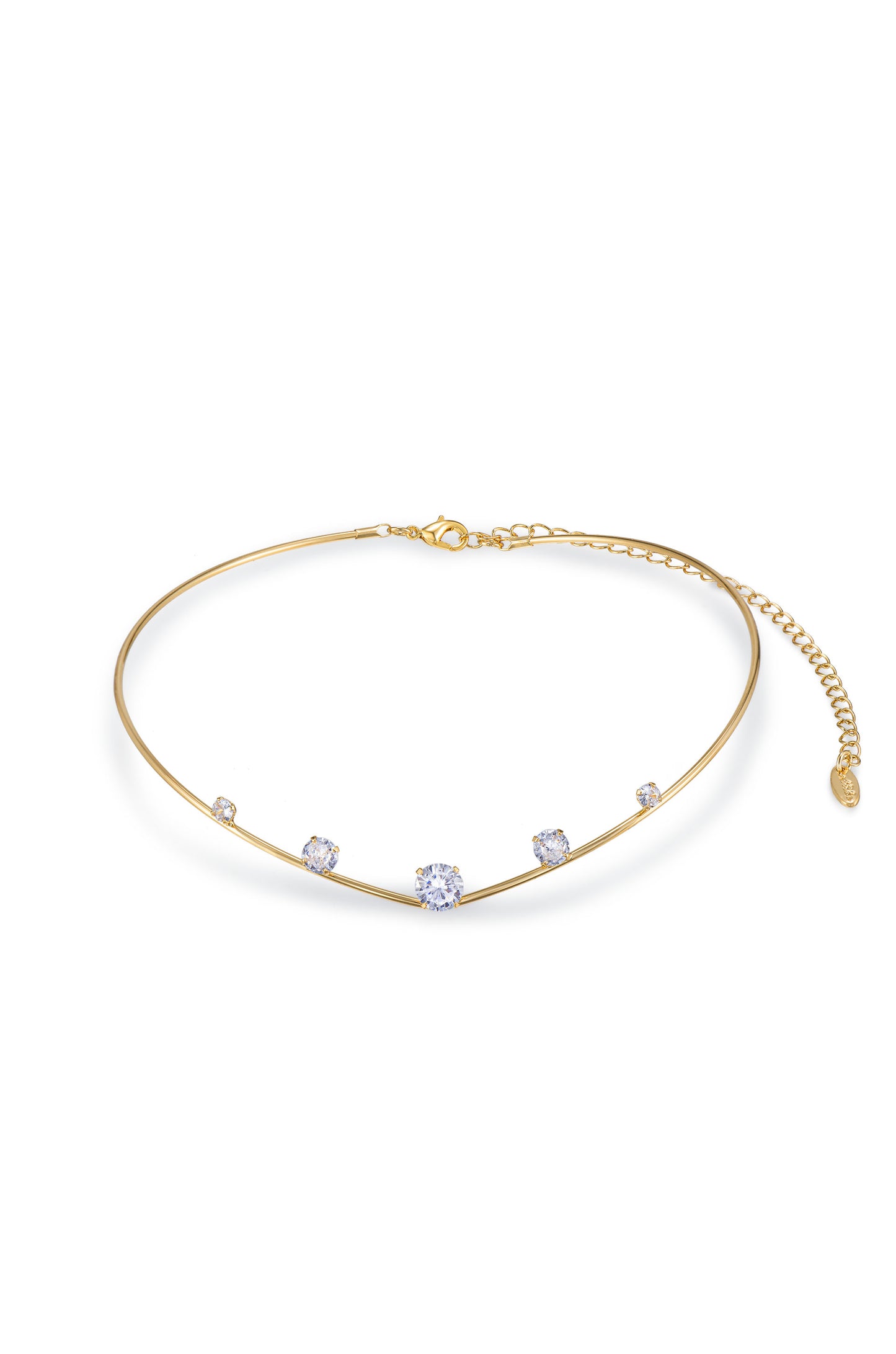 Hard Wired 18k Gold Plated Princess Choker