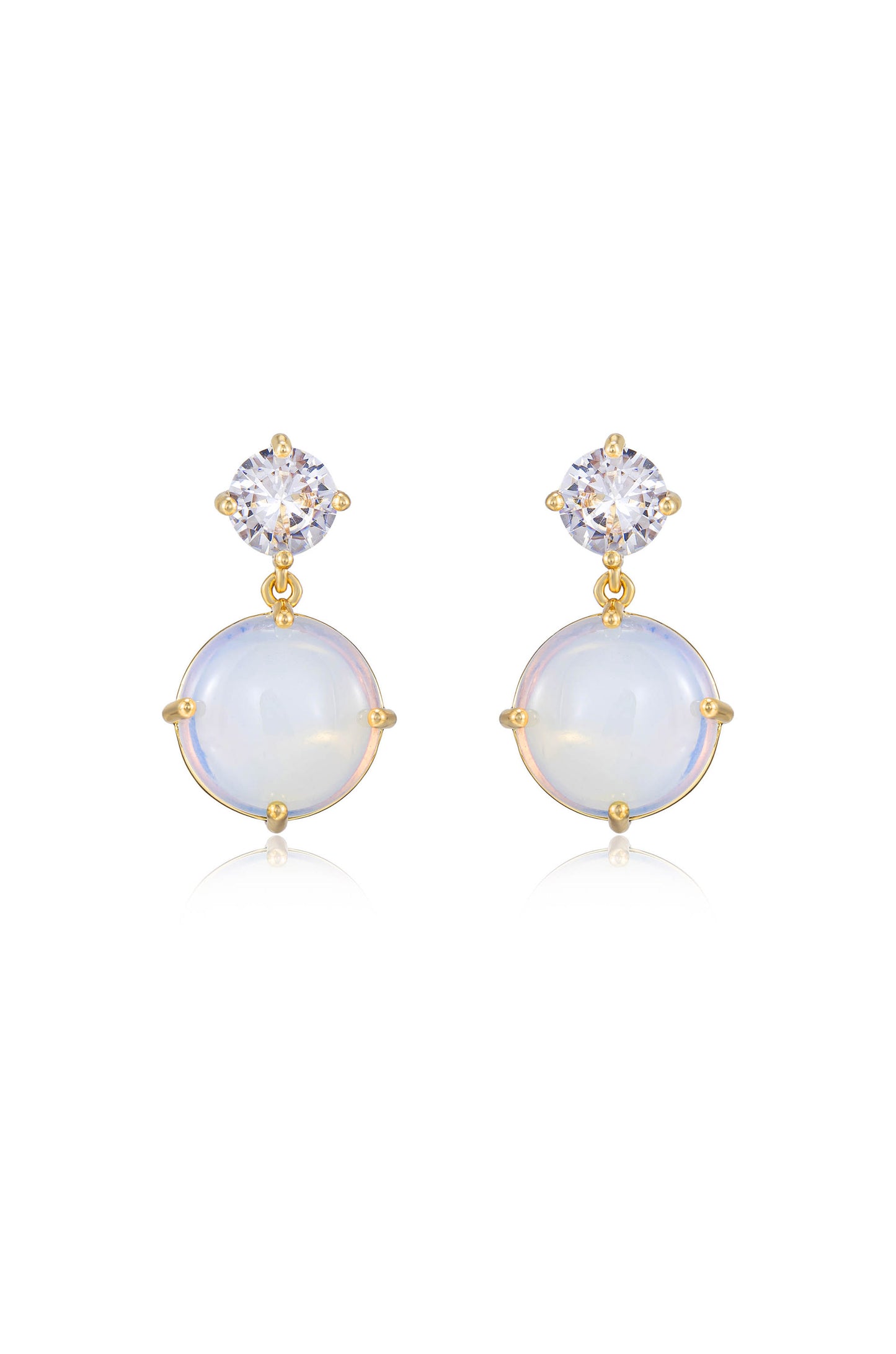 Mystic Opal 18k Gold Plated Dangle Earring