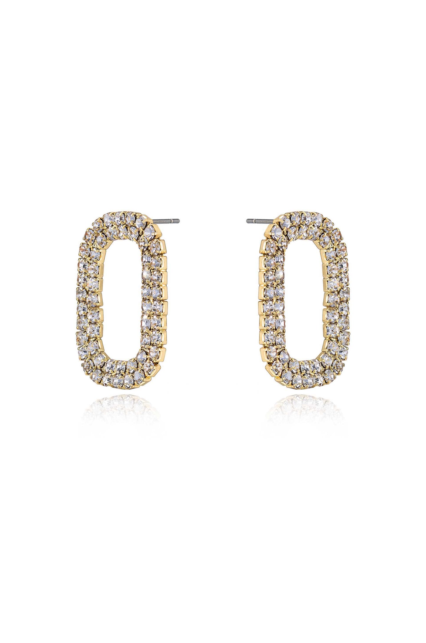 Crystal Blitz 18k Gold Plated Earrings side