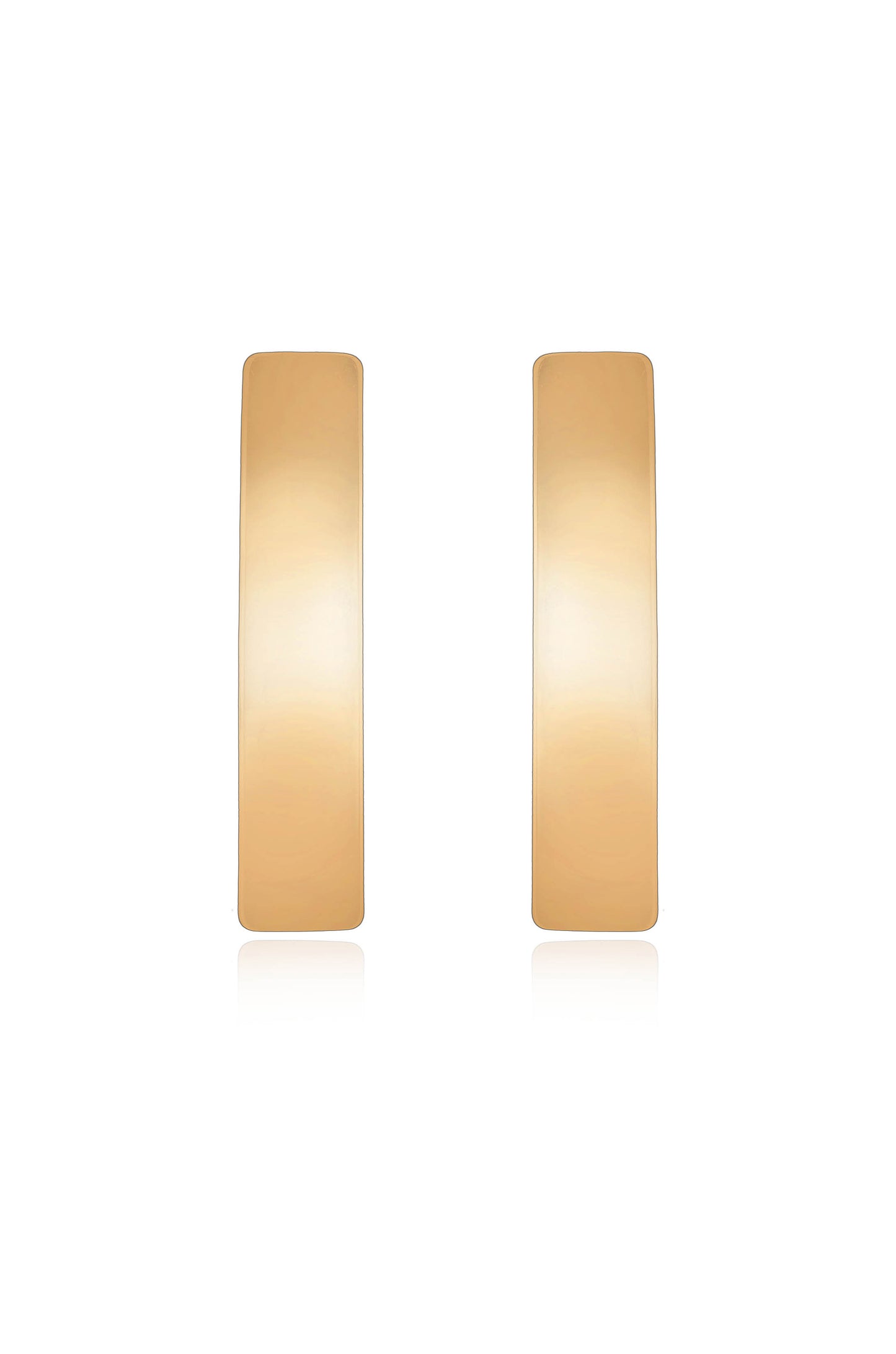 Single Bar Earrings 18k Gold Plated 2