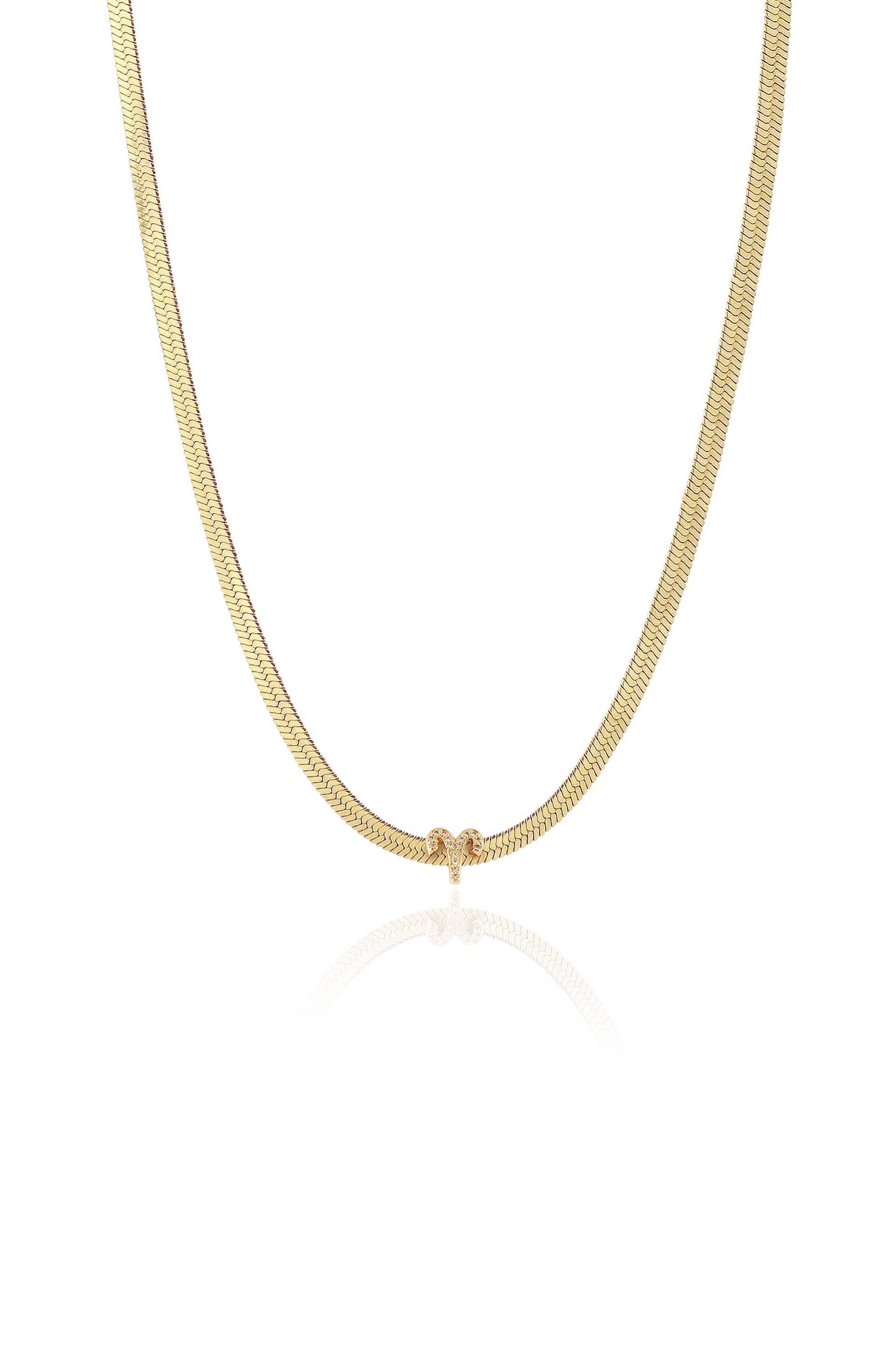 Zodiac Herringbone Necklace Aries