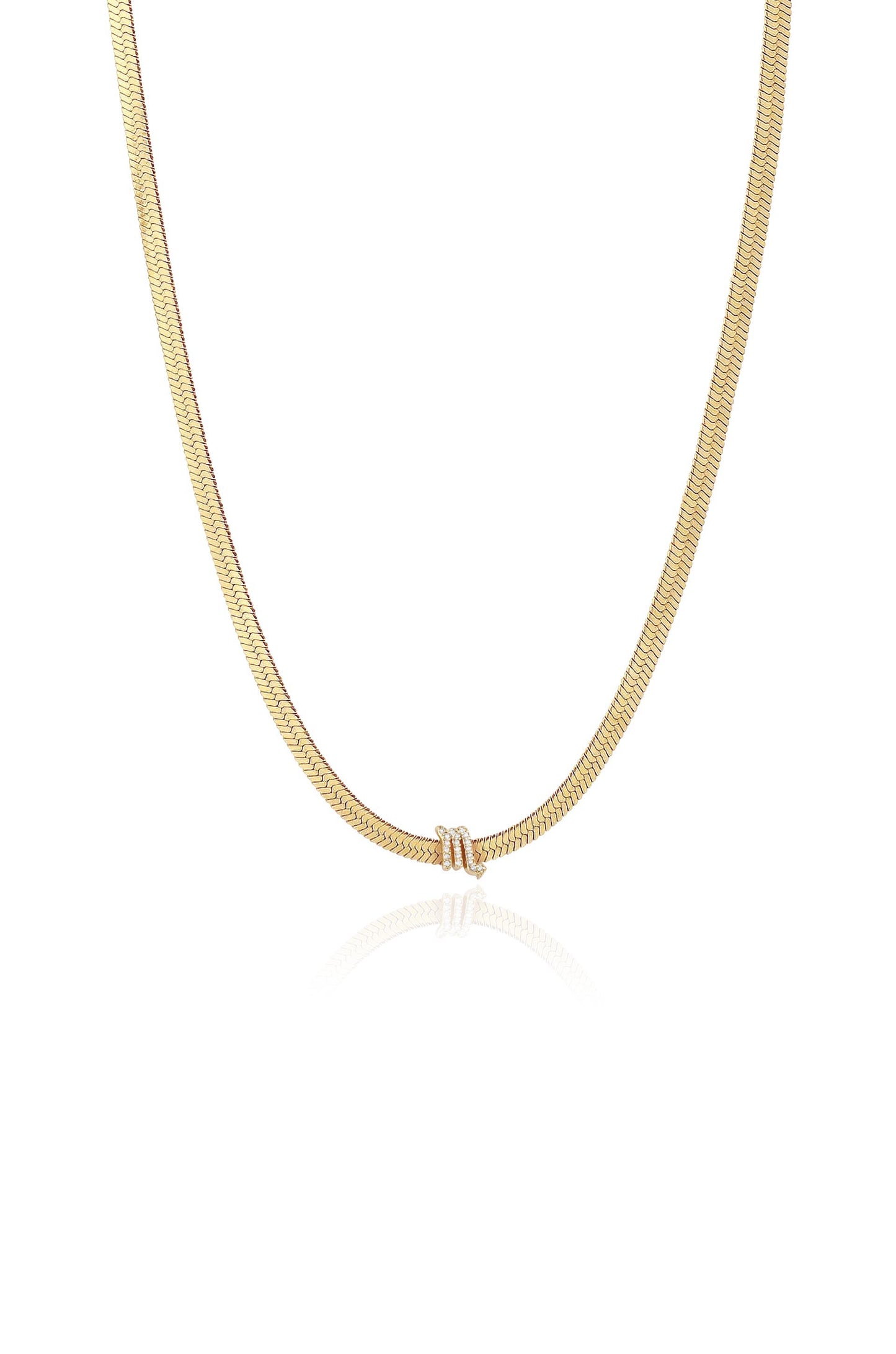 Zodiac Herringbone Necklace Scorpio