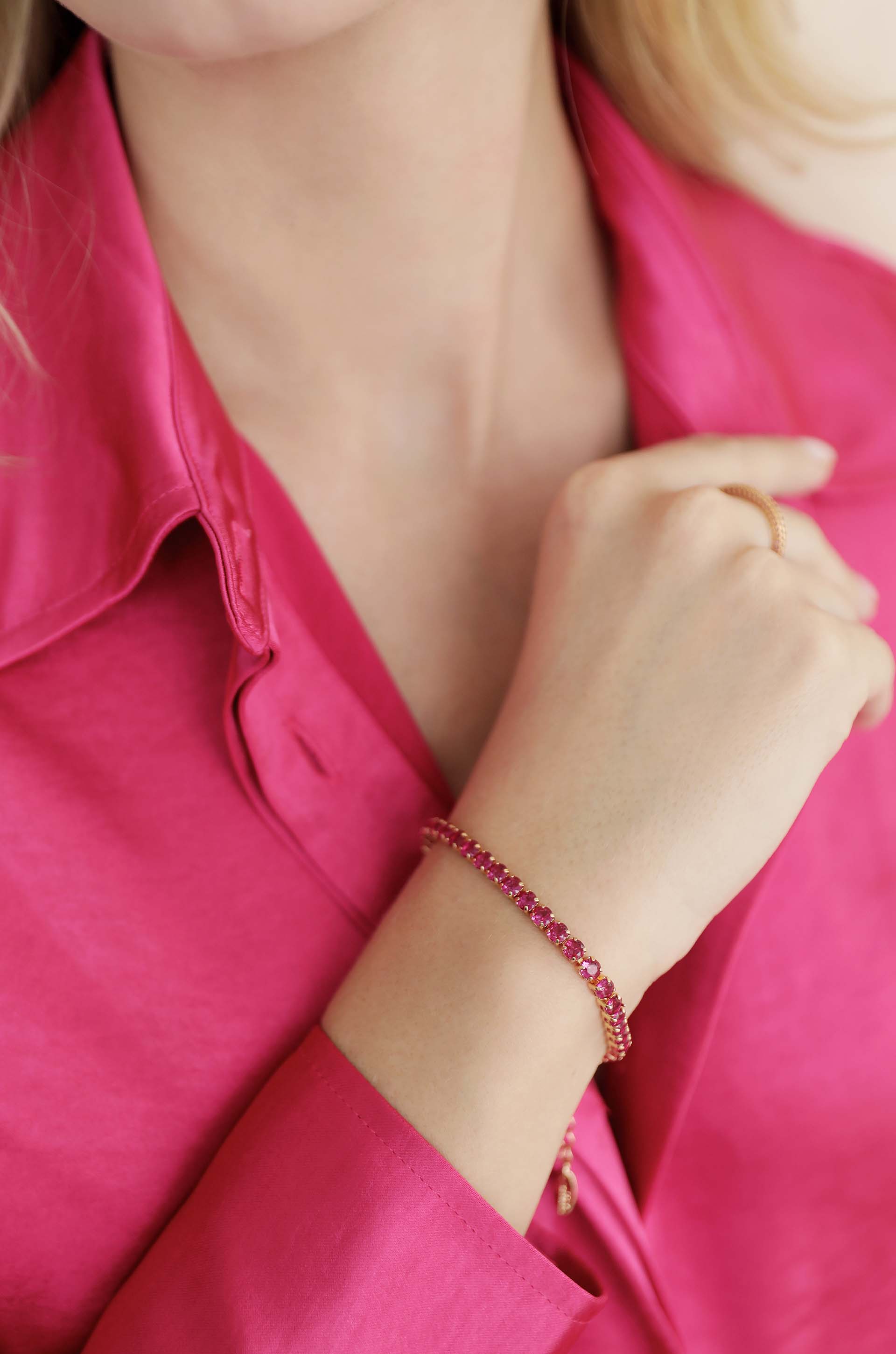 Giselle Sparkle Crystal Bracelet on model 4