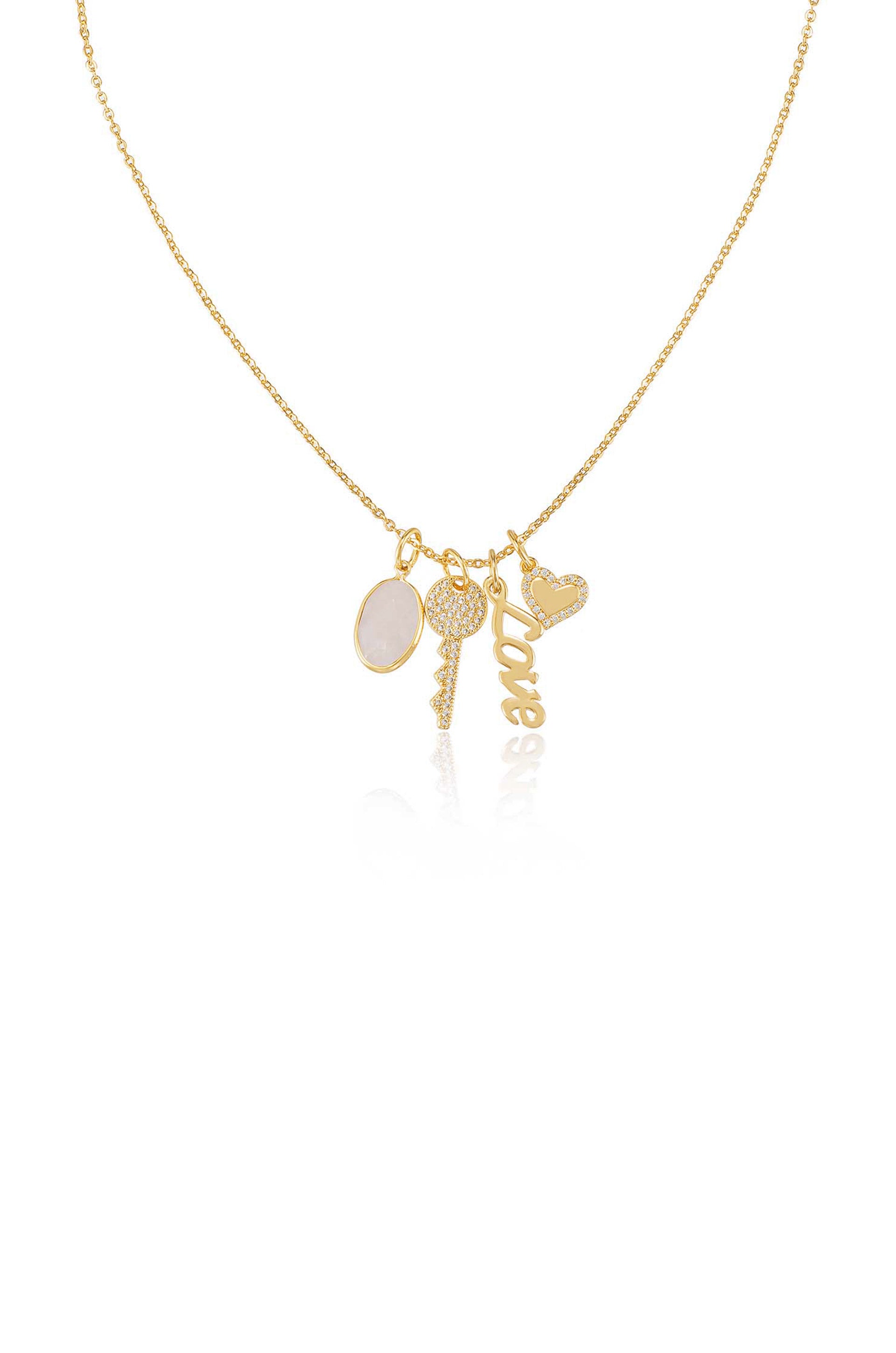 Love to Love 18k Gold Plated Interchangeable Charm Necklace – Ettika