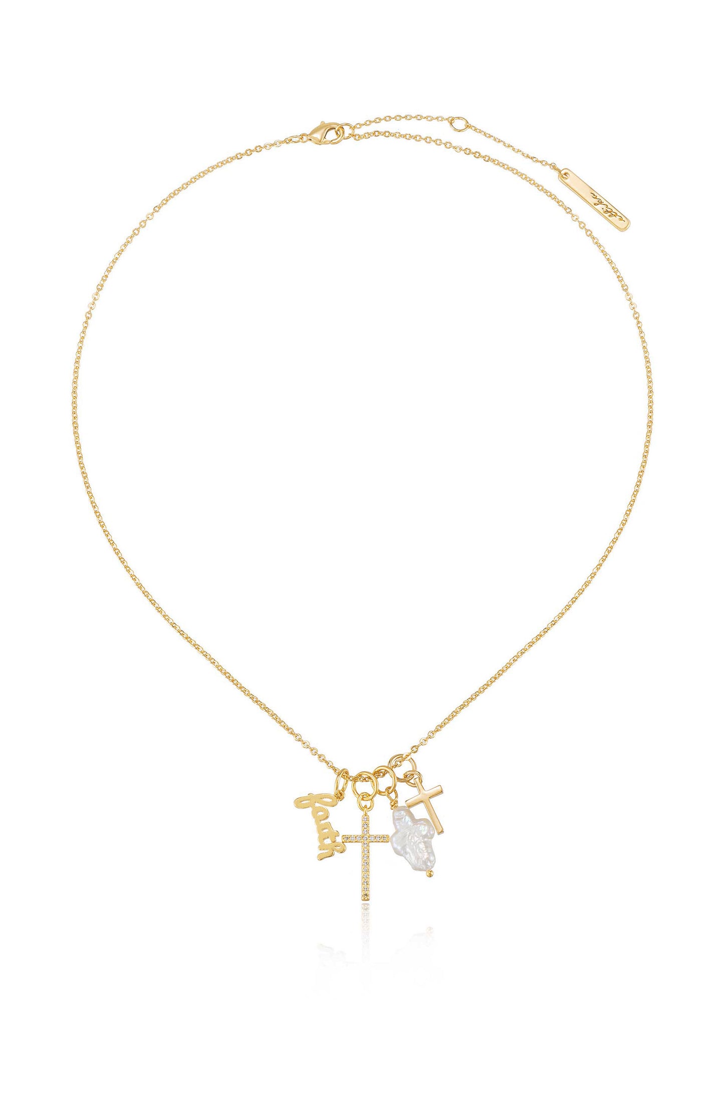 Gotta Have Faith 18k Gold Plated Interchangeable Charm Necklace full
