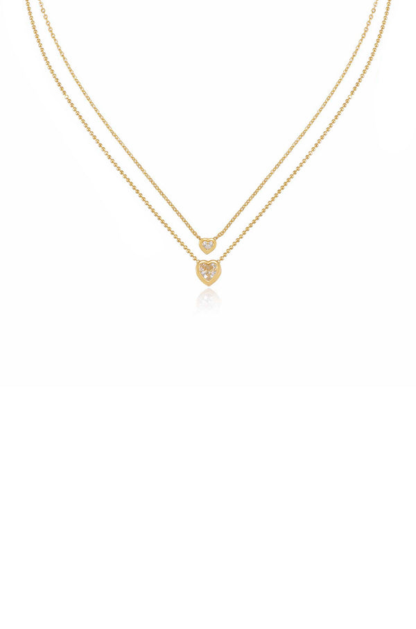 Dainty Chain and Crystal Necklace Set