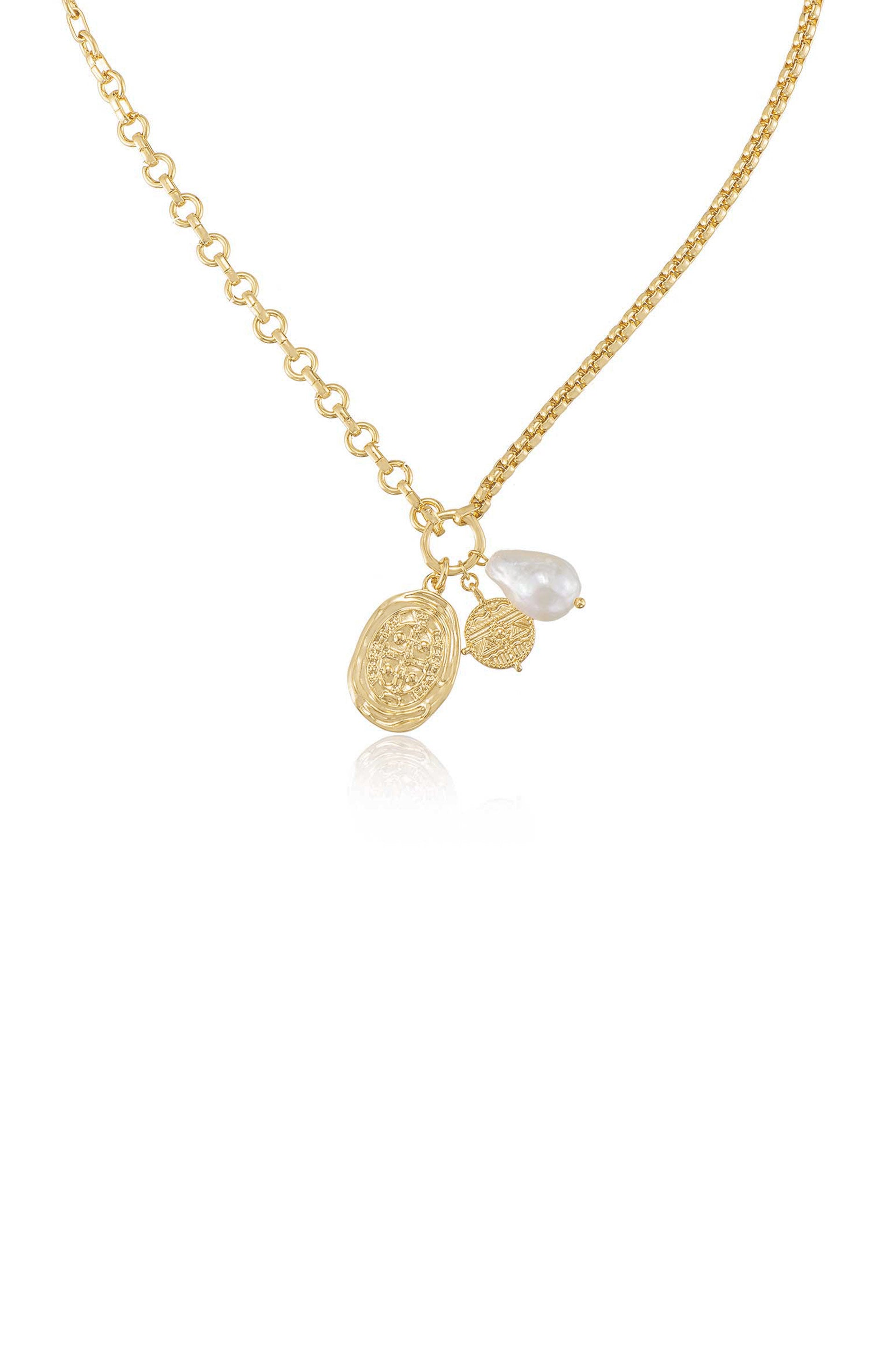 Gorjana banks mixed shop coin necklace