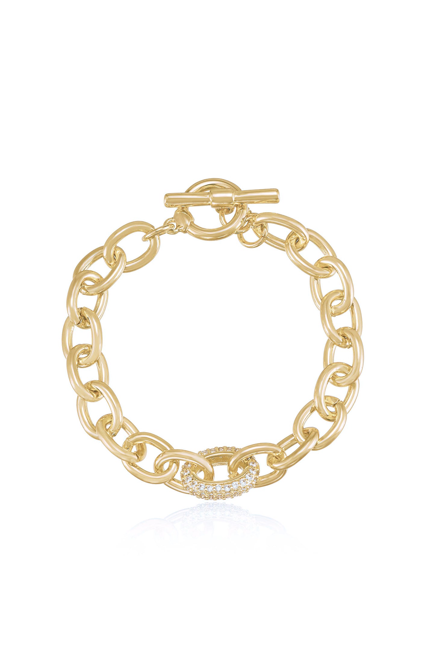 True to You 18k Gold Plated Chain Bracelet
