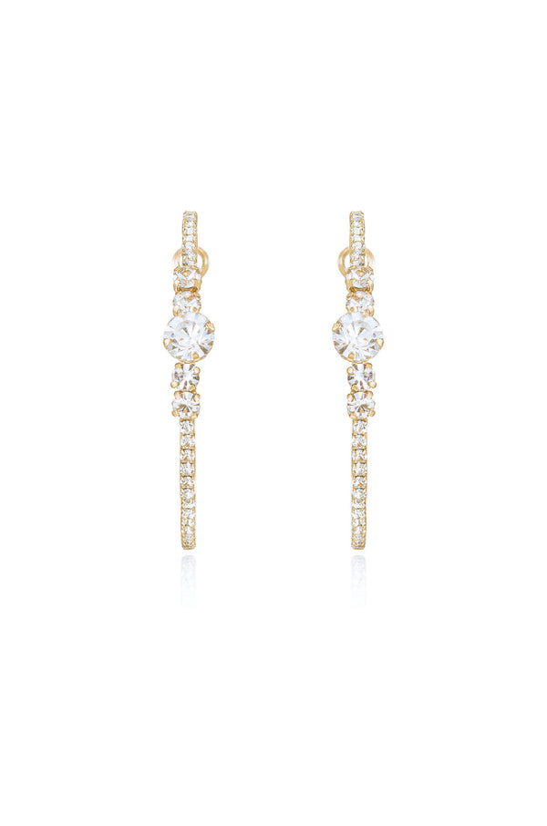Hollywood Forever Crystal Hoop Earrings