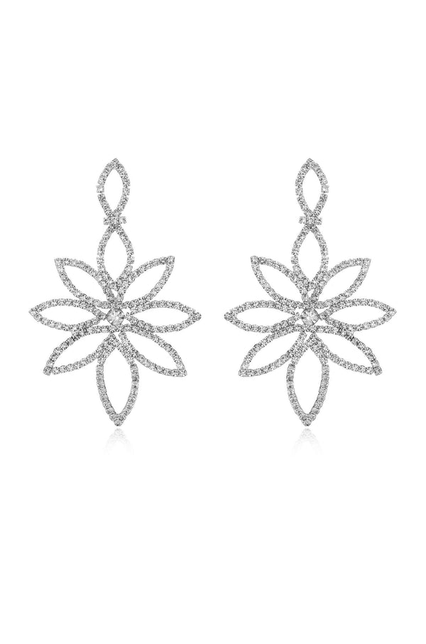 Crystal Bouquet Statement Earrings