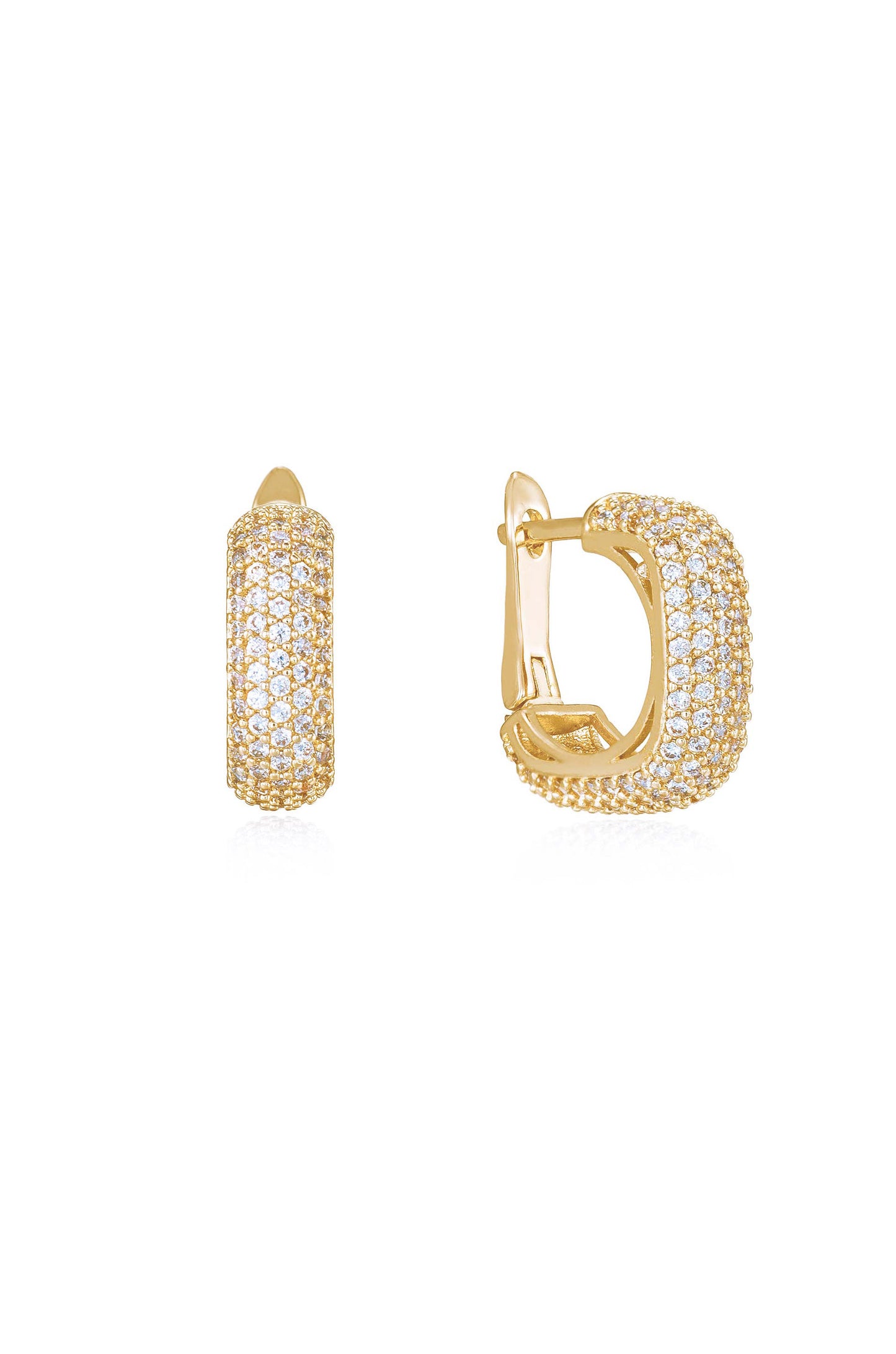 Little Reminders Crystal 18k Gold Plated Mini Hoop Earrings