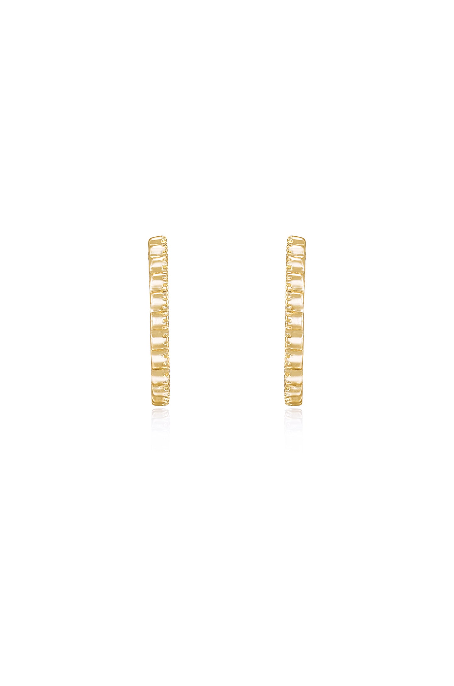 Forever Shine Crystal 18k Gold Plated Mini Hoop Earrings front