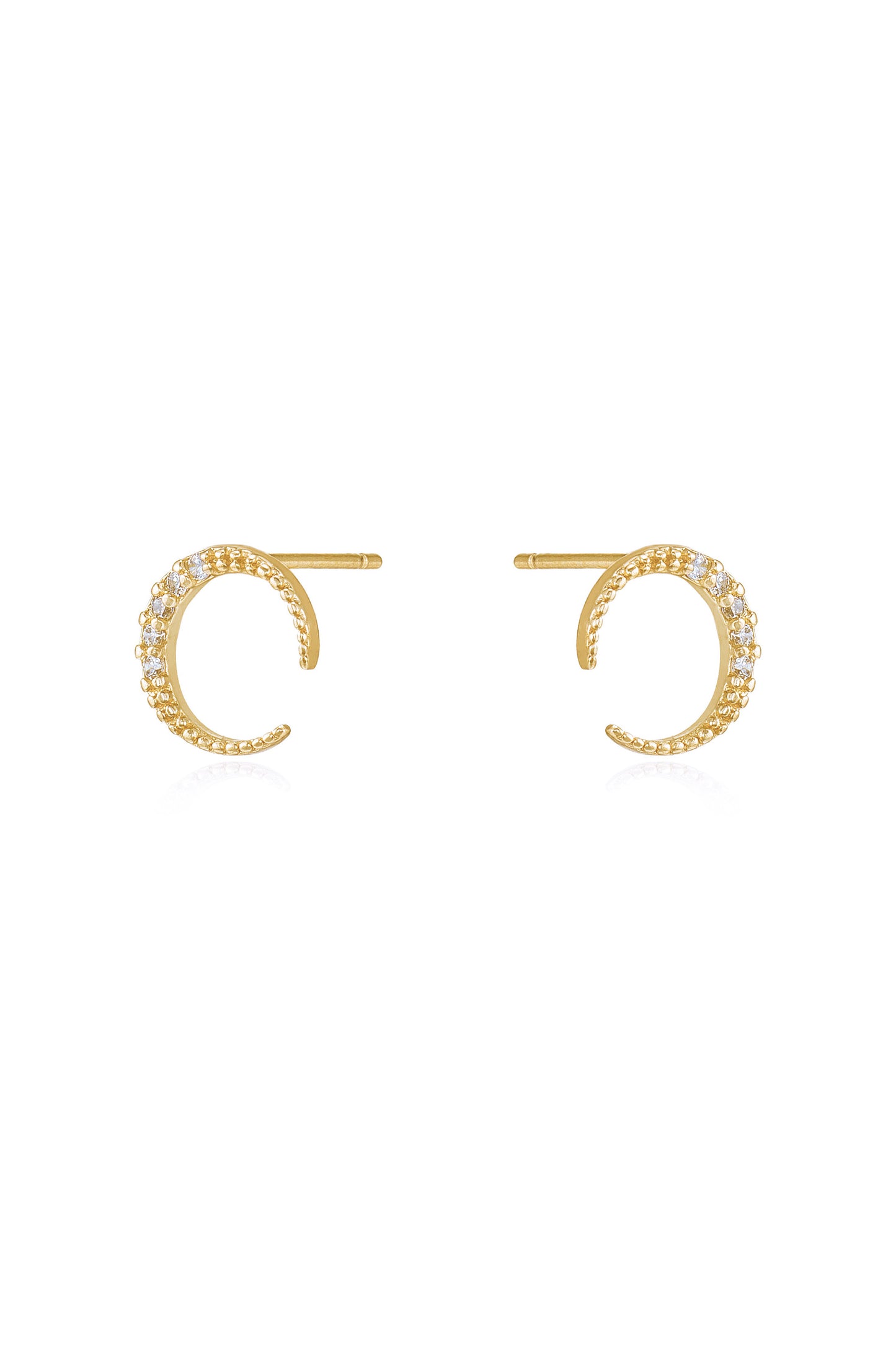 An Added Touch Crystal Mini 18k Gold Plated Earrings side