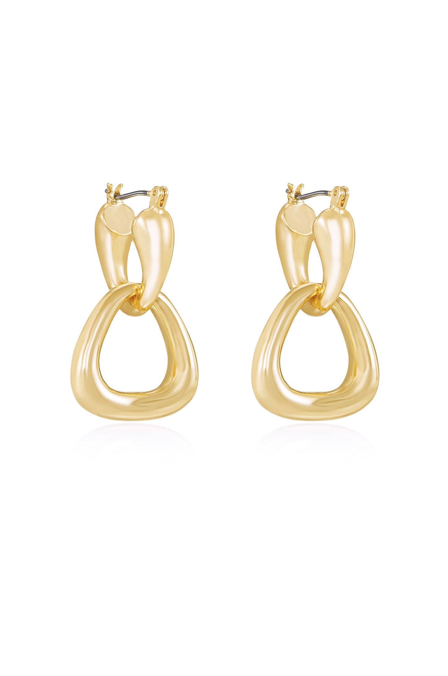 Baby Double Dangle Hoop Earrings side