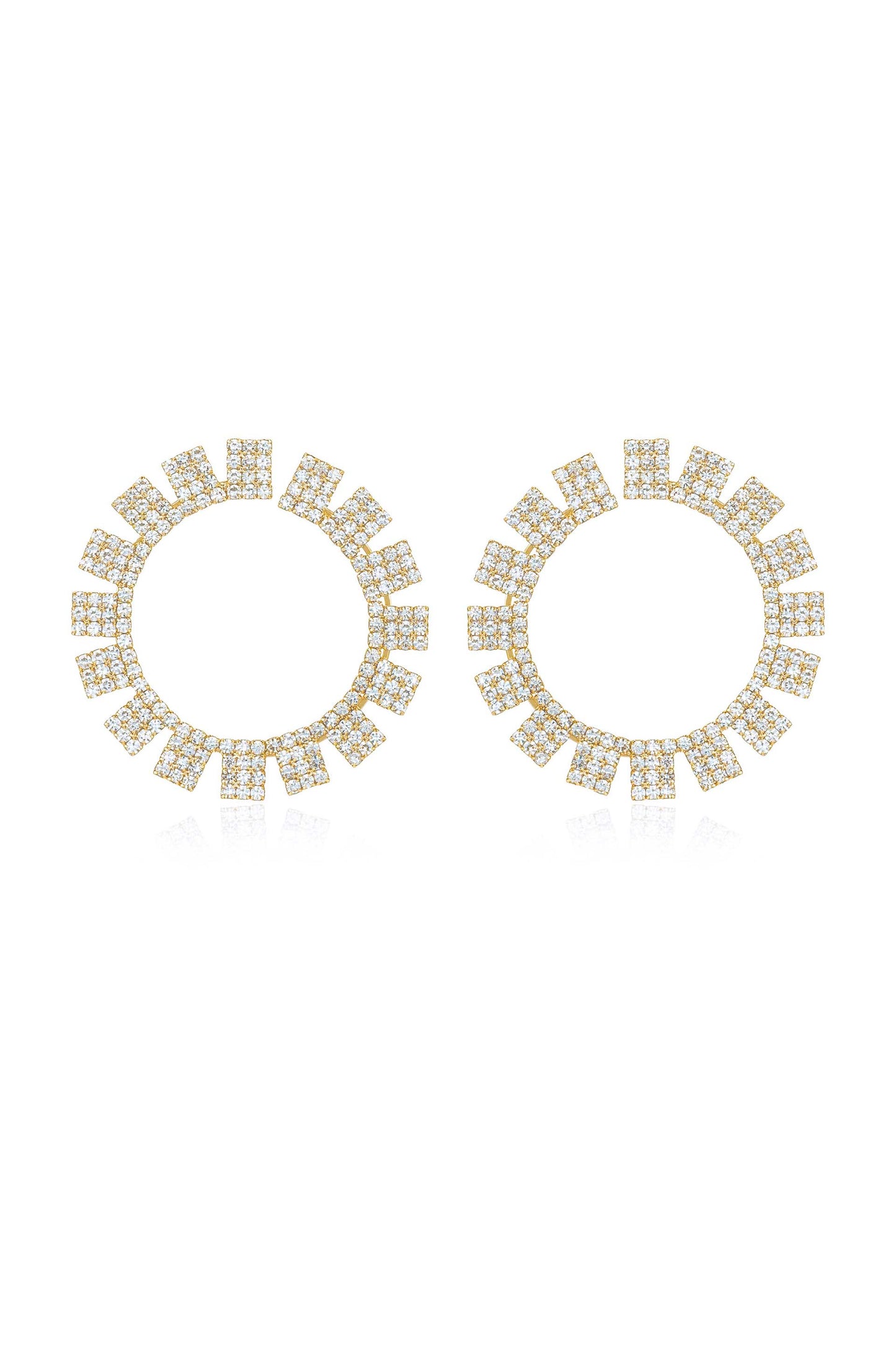 Crystal Sunbeam 18k Gold Plated Earrings