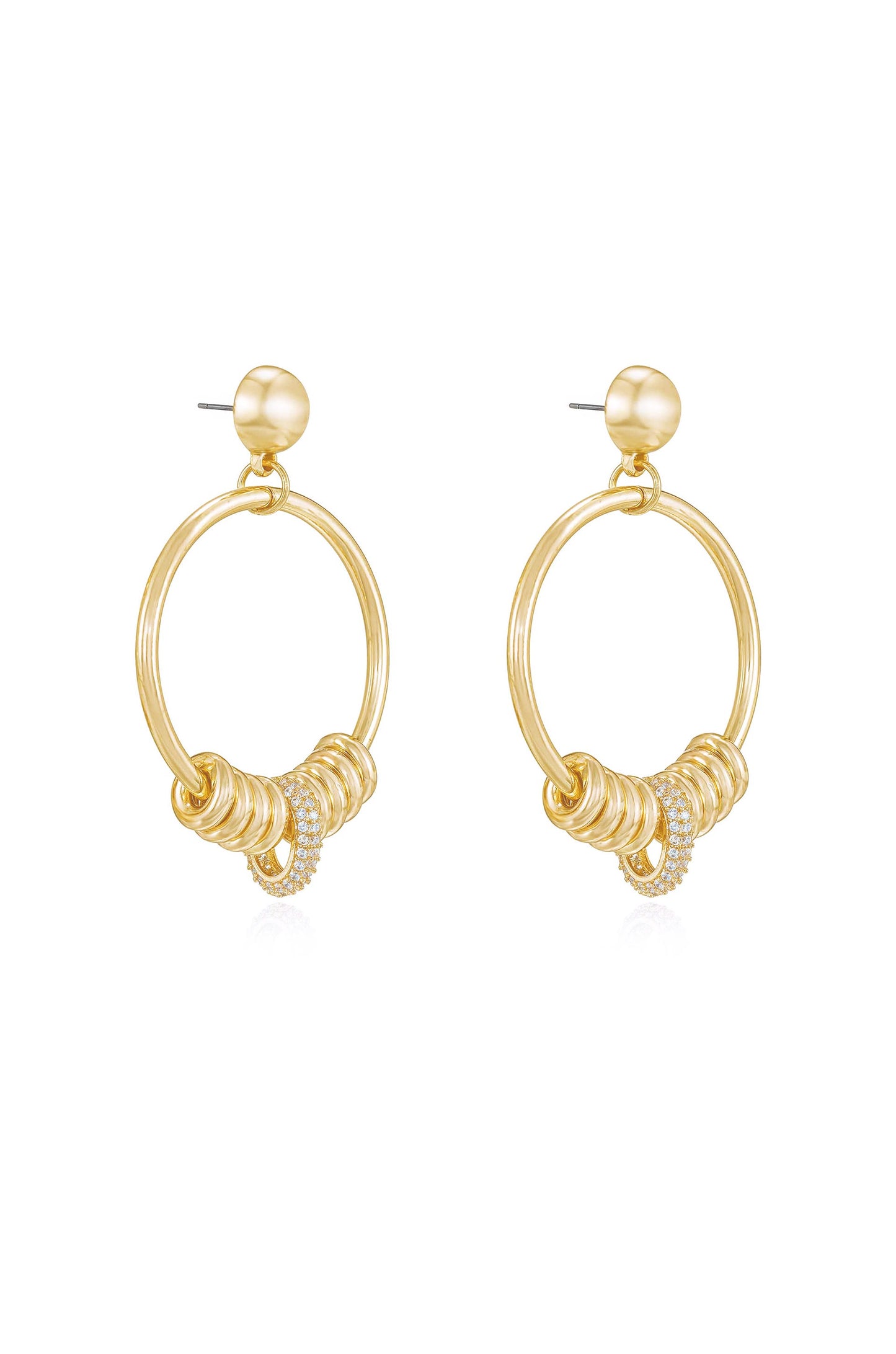 Multi-Ring Slider Earrings side