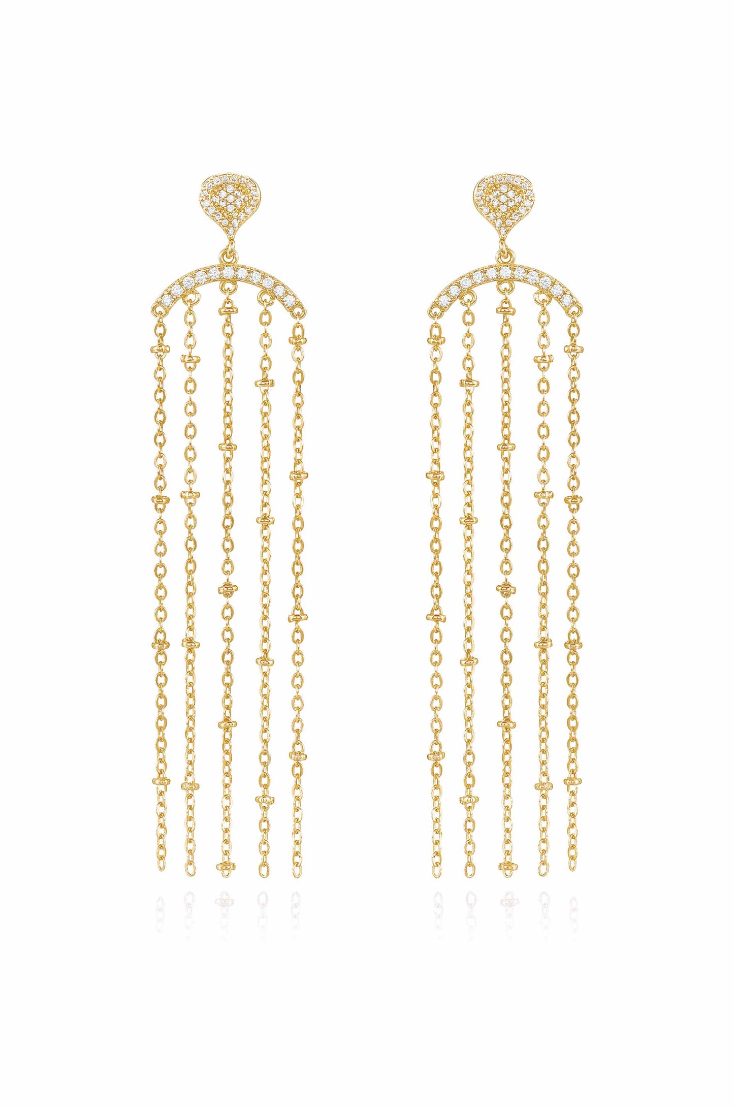In the Spotlight Crystal Dangle 18k Gold Plated Earrings