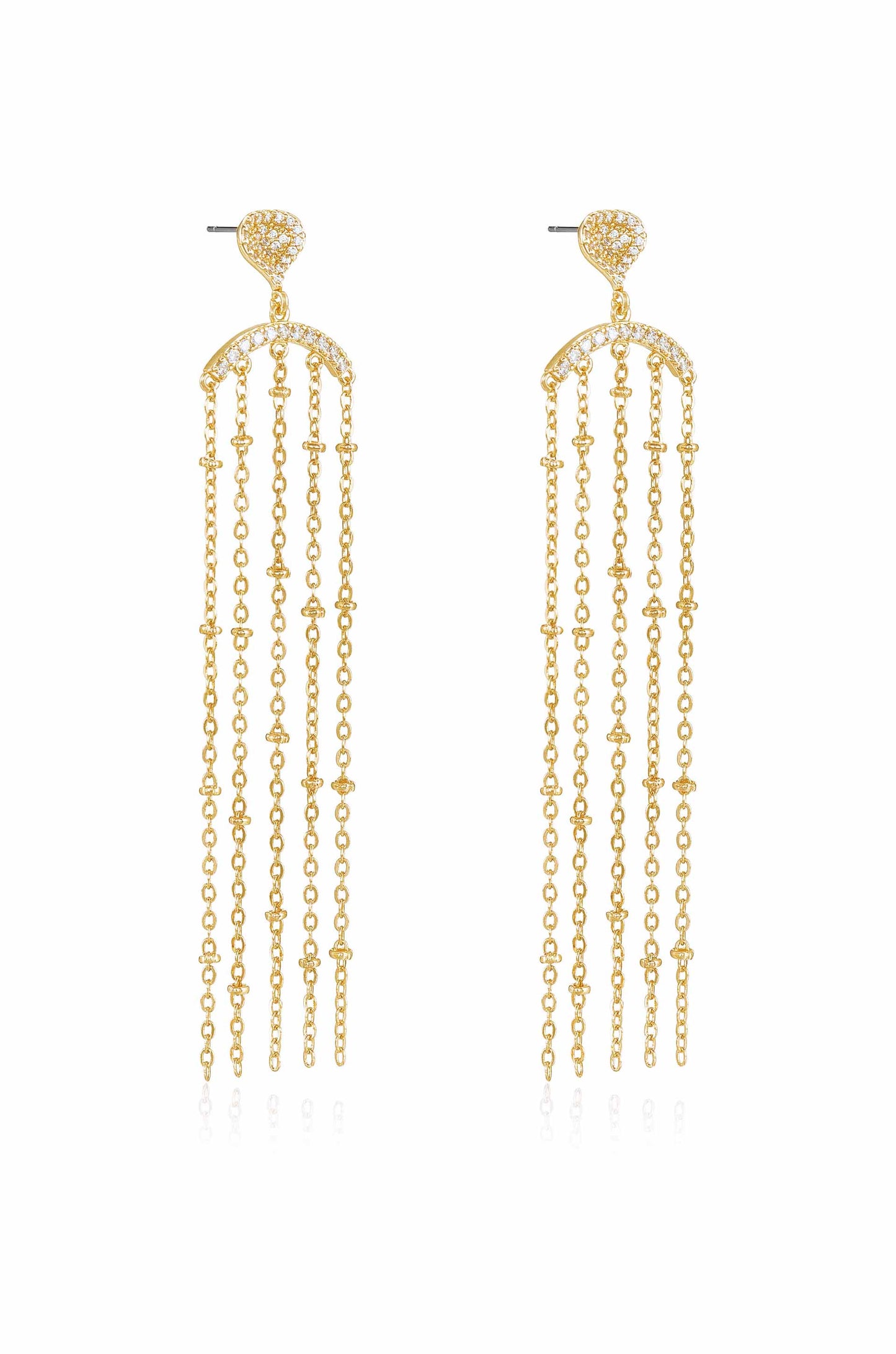 In the Spotlight Crystal Dangle 18k Gold Plated Earrings side