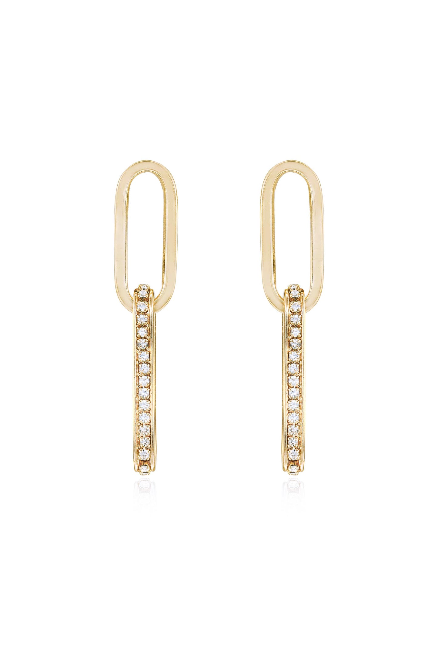 Simple Crystal Link Earrings
