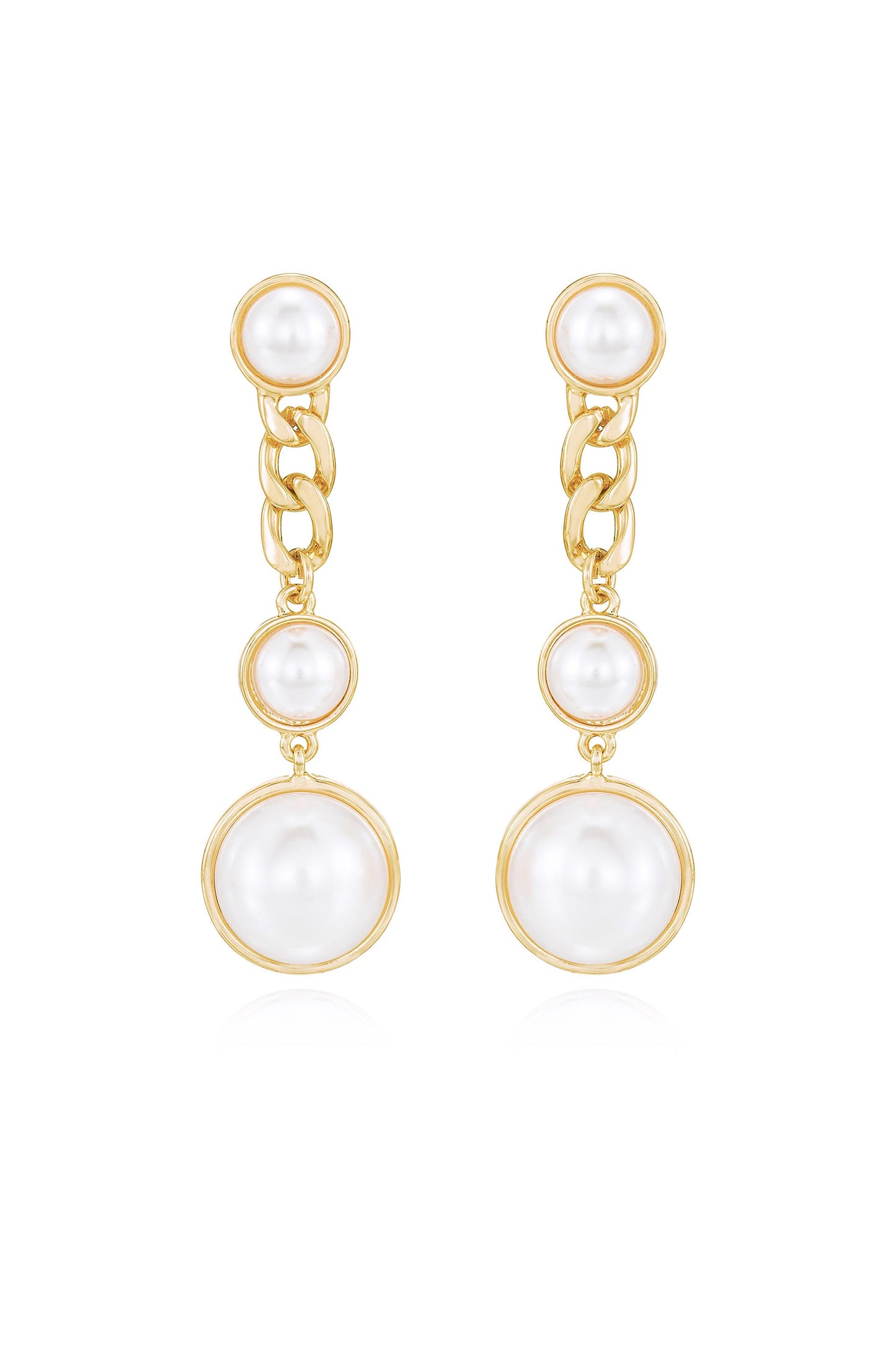 Precious Pearl Drop 18k Gold Plated Earrings