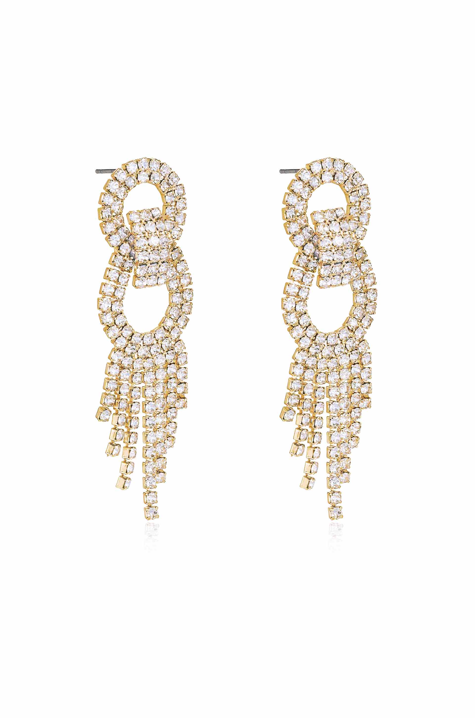 Crystal Gatsby Statement Earrings side
