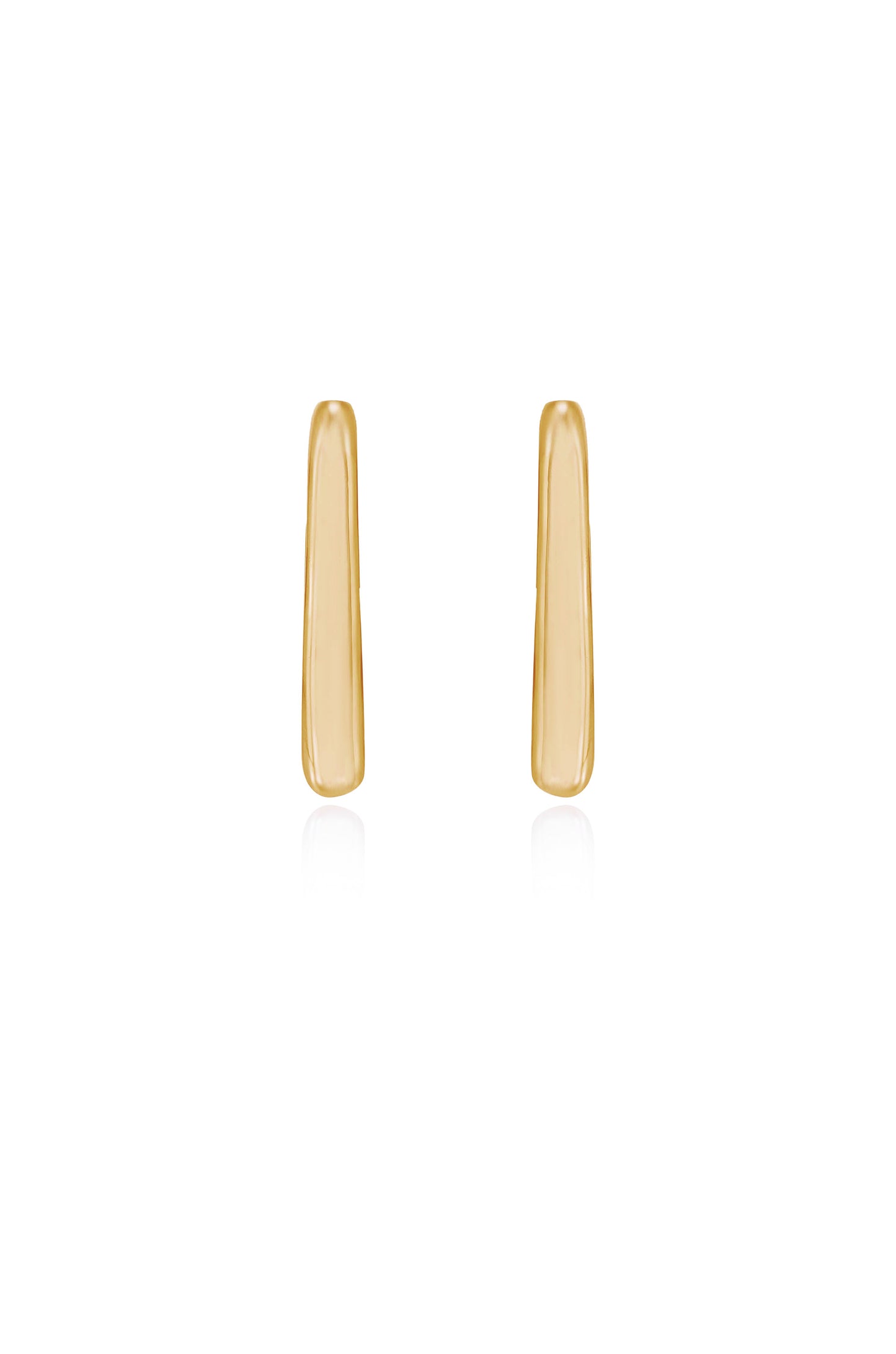 Geo Modern 18k Gold Plated Cutout Hoops front