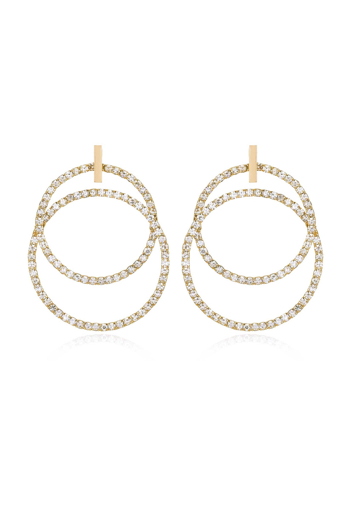 Crystal Dangle Loops Earrings