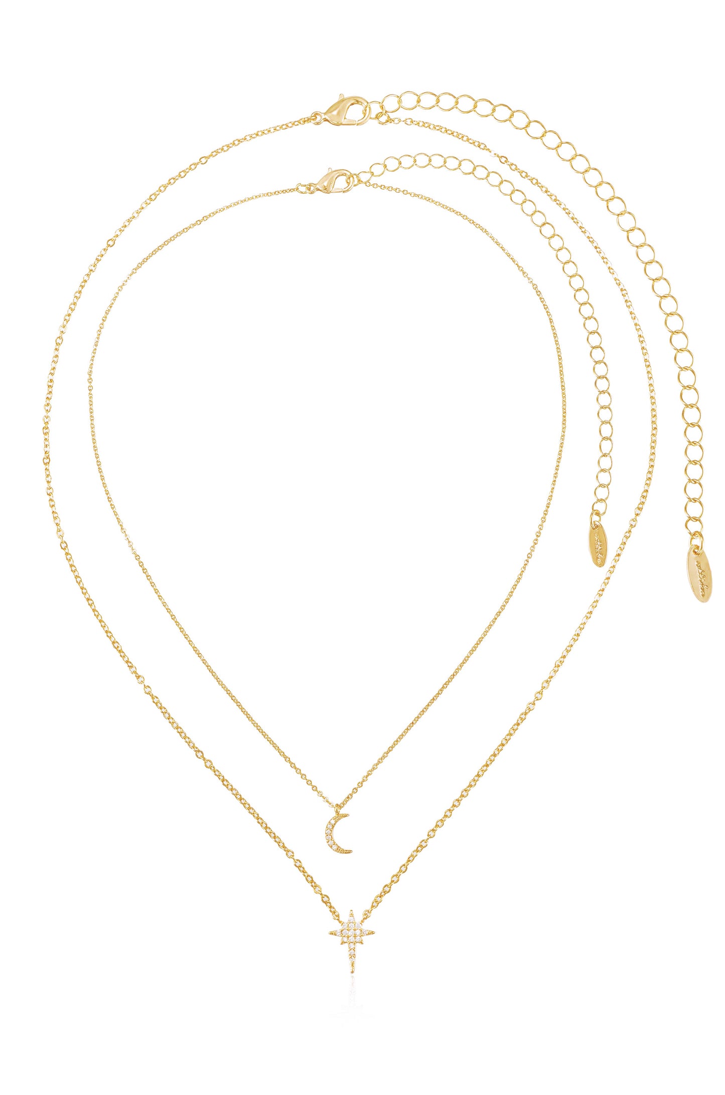 Celestial Crystal 18k Gold Plated Necklace Set