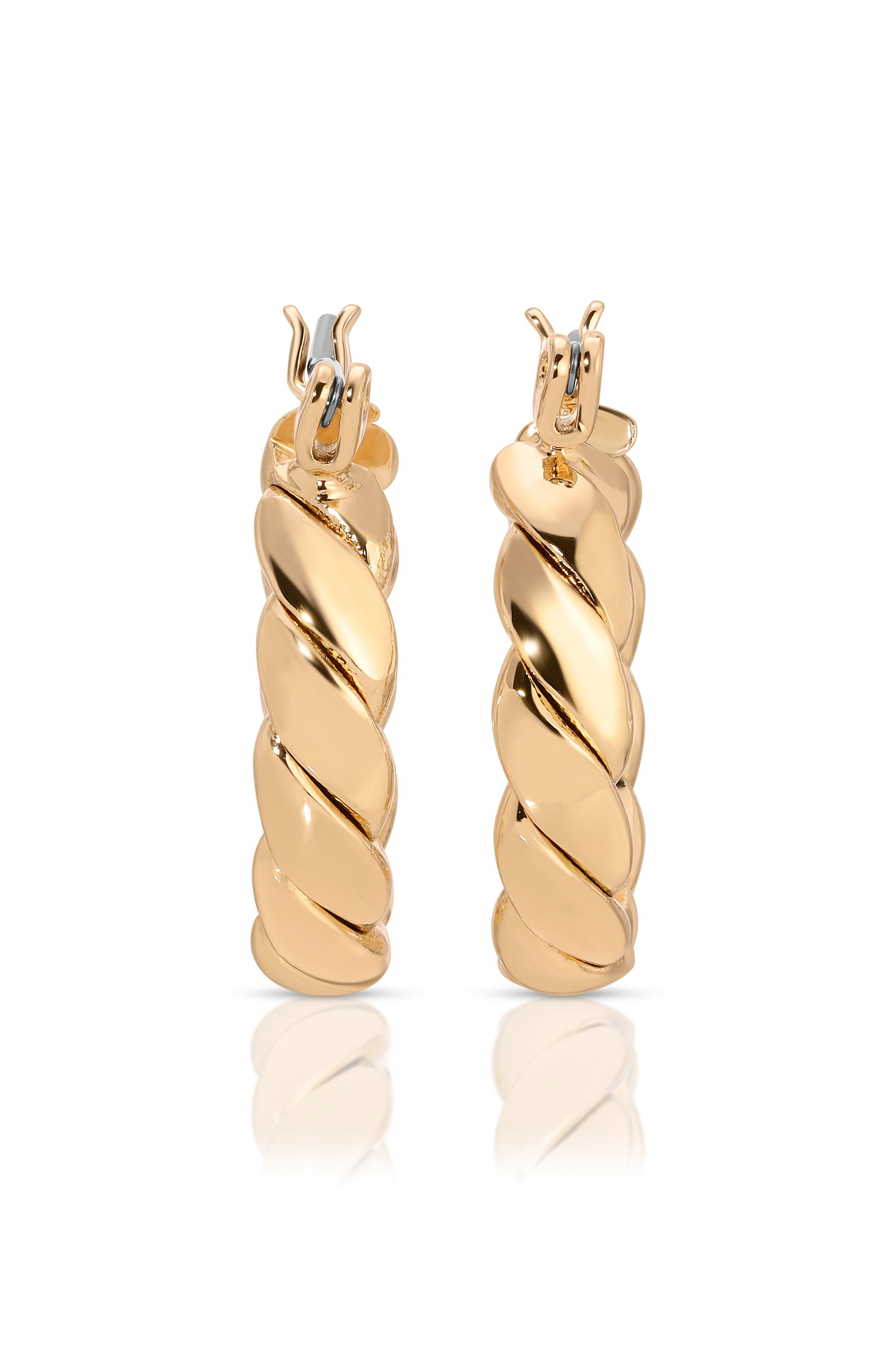 Textured Mini Hoops front