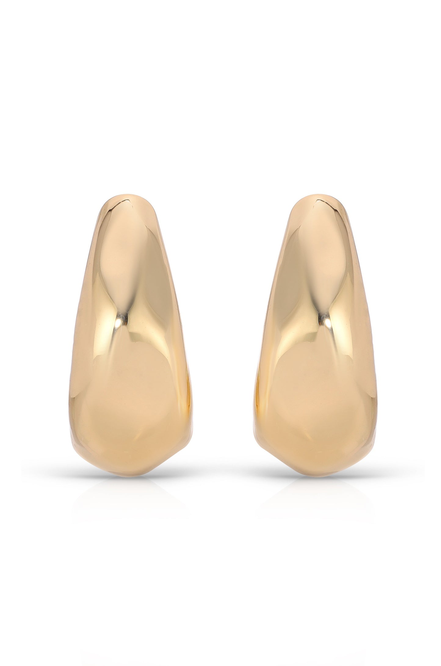 True Golden 18k Gold Plated Hoop Earrings front