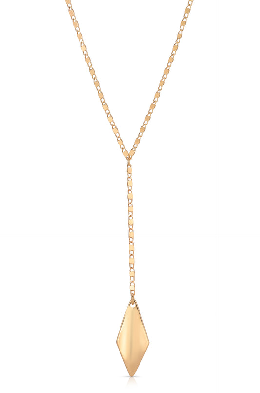 18k Gold Plated Kite Drop Pendant Necklace