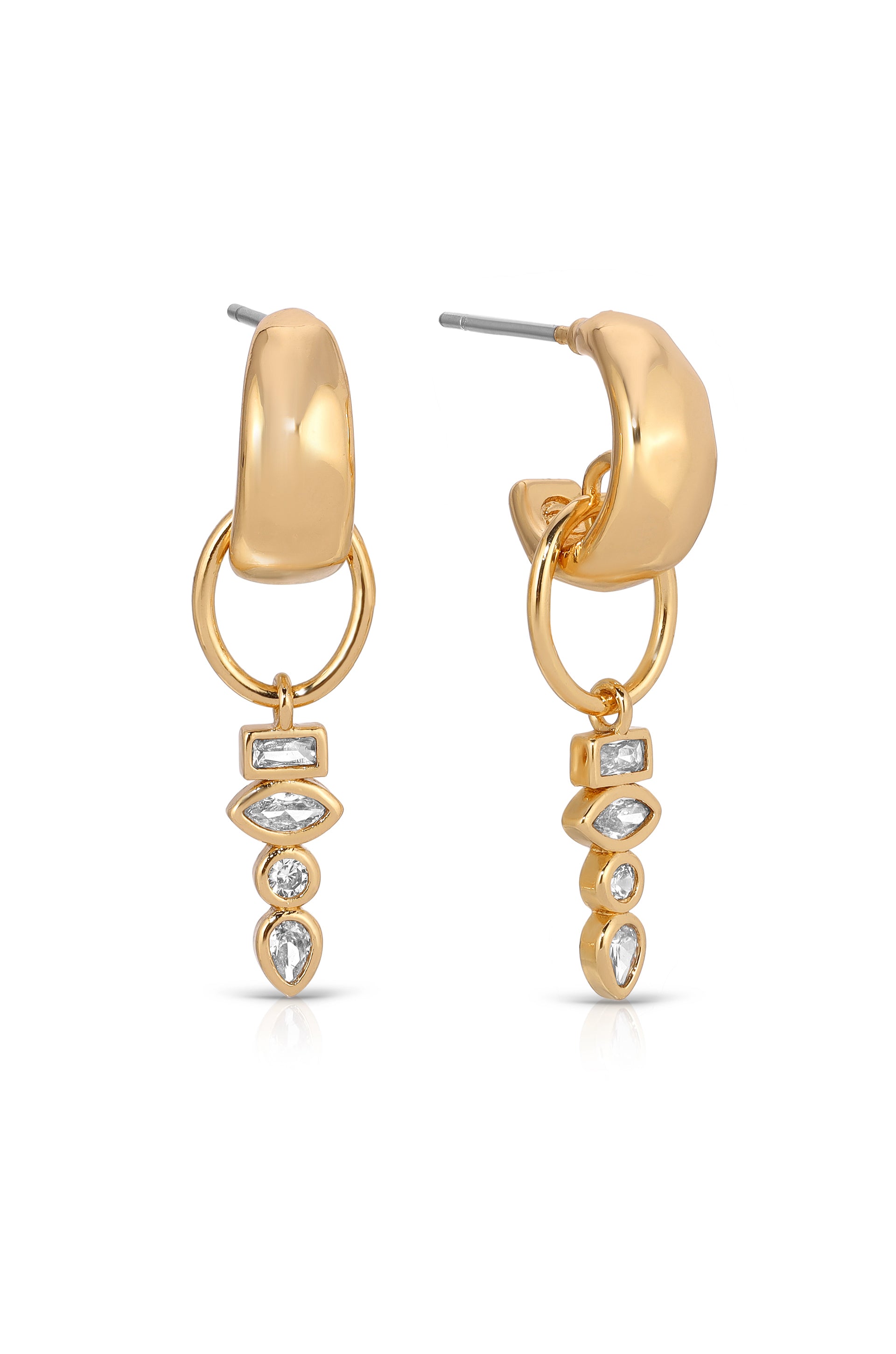 Ear Party Mixed Shapes 18k Gold Plated Earring Set 1