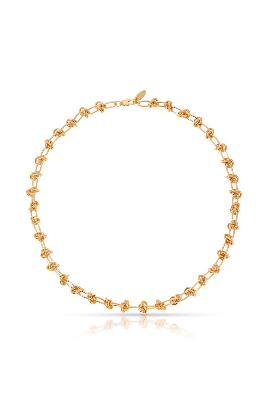 Knotted Chain 18k Gold Plated Choker