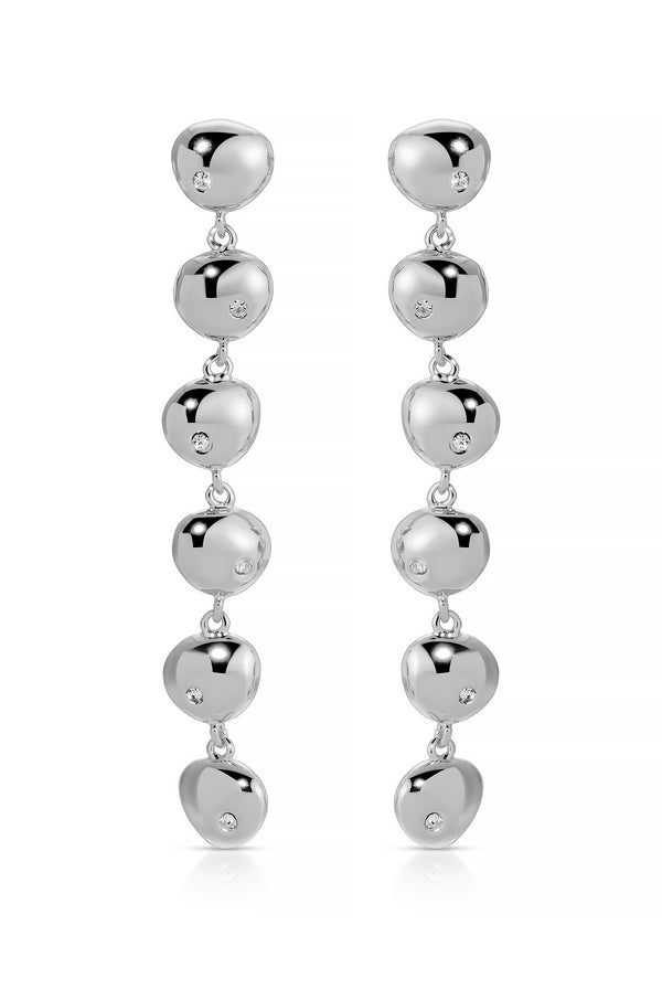 Polished Pebble Linear Dangle Earrings