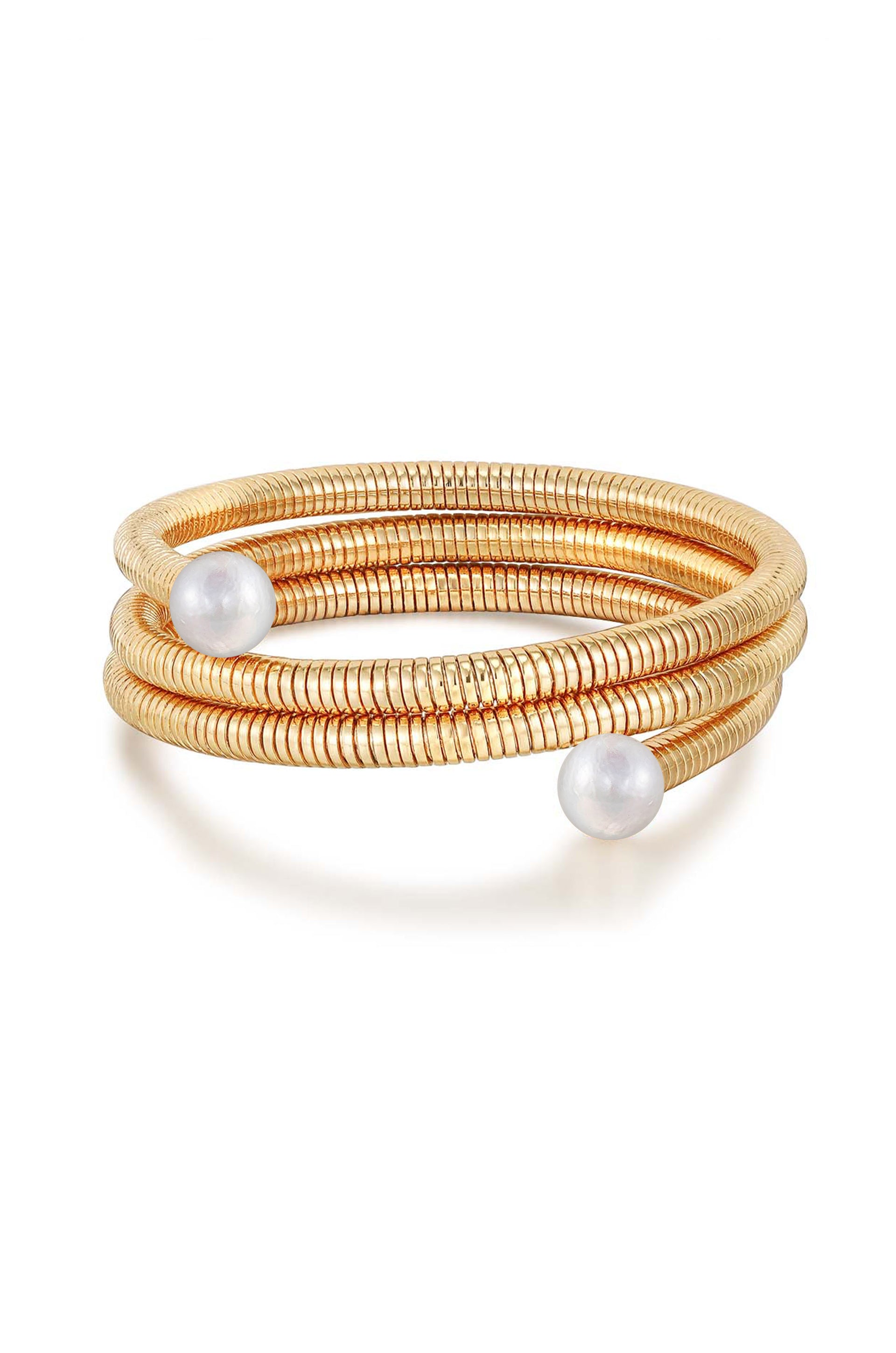 Spring Band Flex Bangle in gold