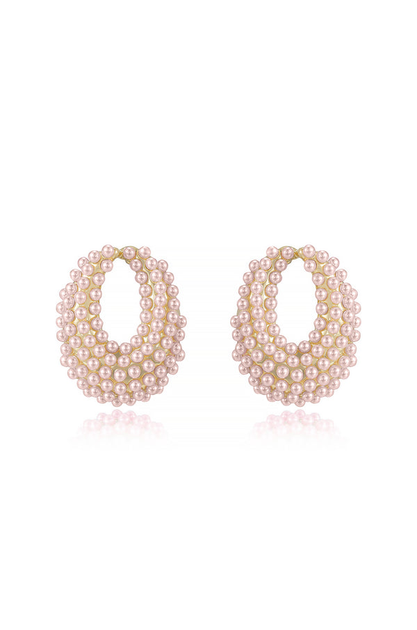 Classic Pearl Cluster Stud Earrings