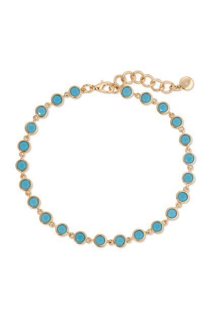 Turquoise 18k Gold Plated Anklet Set 2